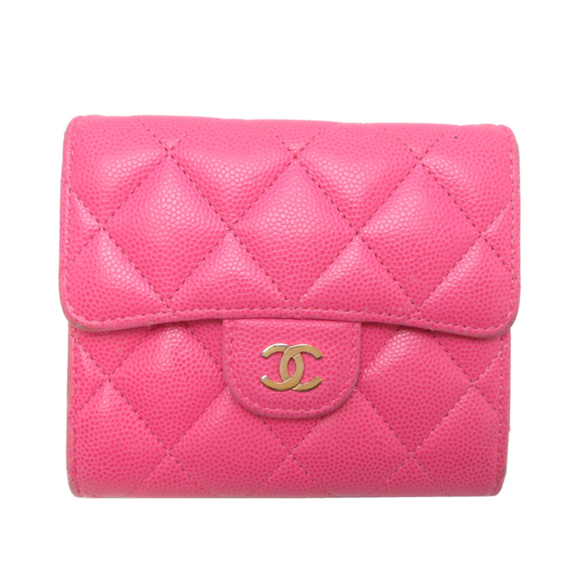 Chanel Chanel Classic Small Flap Wallet, Women's Tri-fold Wallet AP0231, Caviar Leather, Pink Size ONE SIZE - 1 Thumbnail