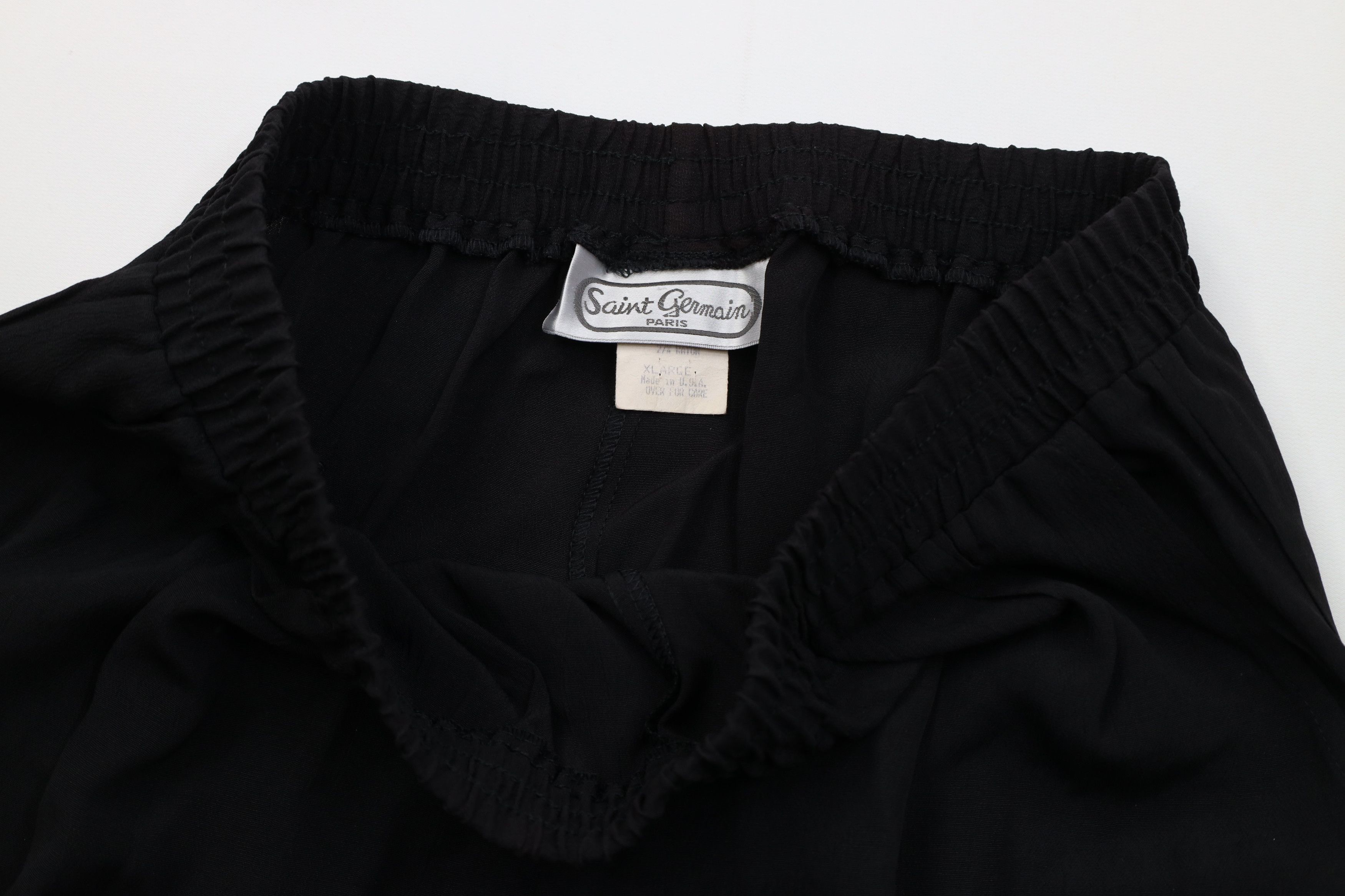 Vintage Vintage 90s Streetwear Gabardine Blend Knit Pants Black USA Size 30" / US 8 / IT 44 - 8 Thumbnail