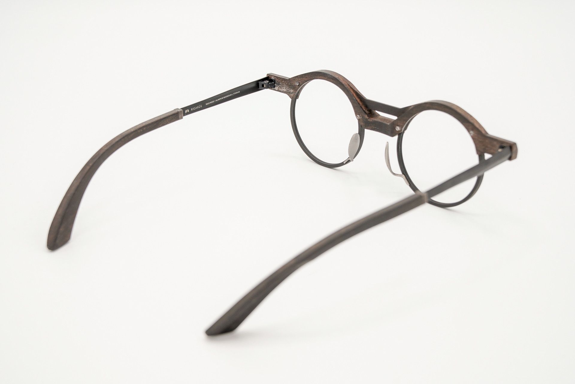 Rigards RIGARDS RG2046WD Blackwood Titanium Round Eyewear – Unworn Size ONE SIZE - 8 Thumbnail