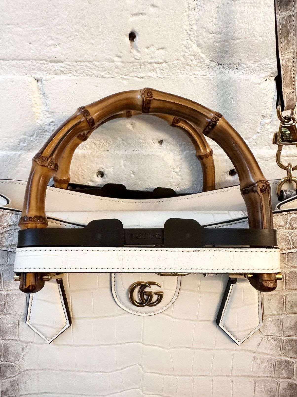 Gucci GUCCI DIANA HIMALAYAN CROCODILE BAG XL RARE Size ONE SIZE - 6 Thumbnail