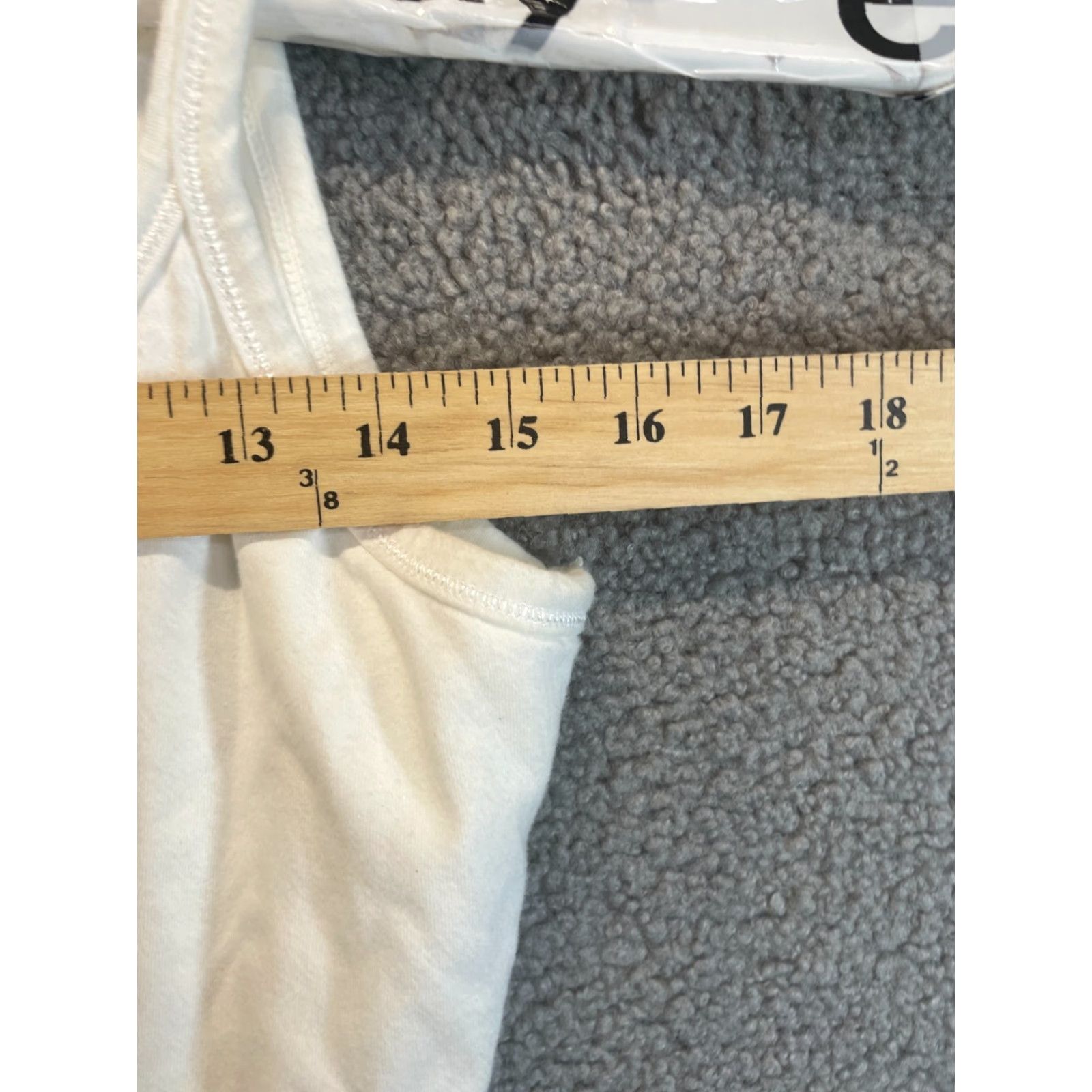 Vintage Womens Tank Top Shirt XL Blouse White Crew Neck Sleeveless Polyester Spandex Basic Regular Solid Size XL / US 12-14 / IT 48-50 - 4 Thumbnail