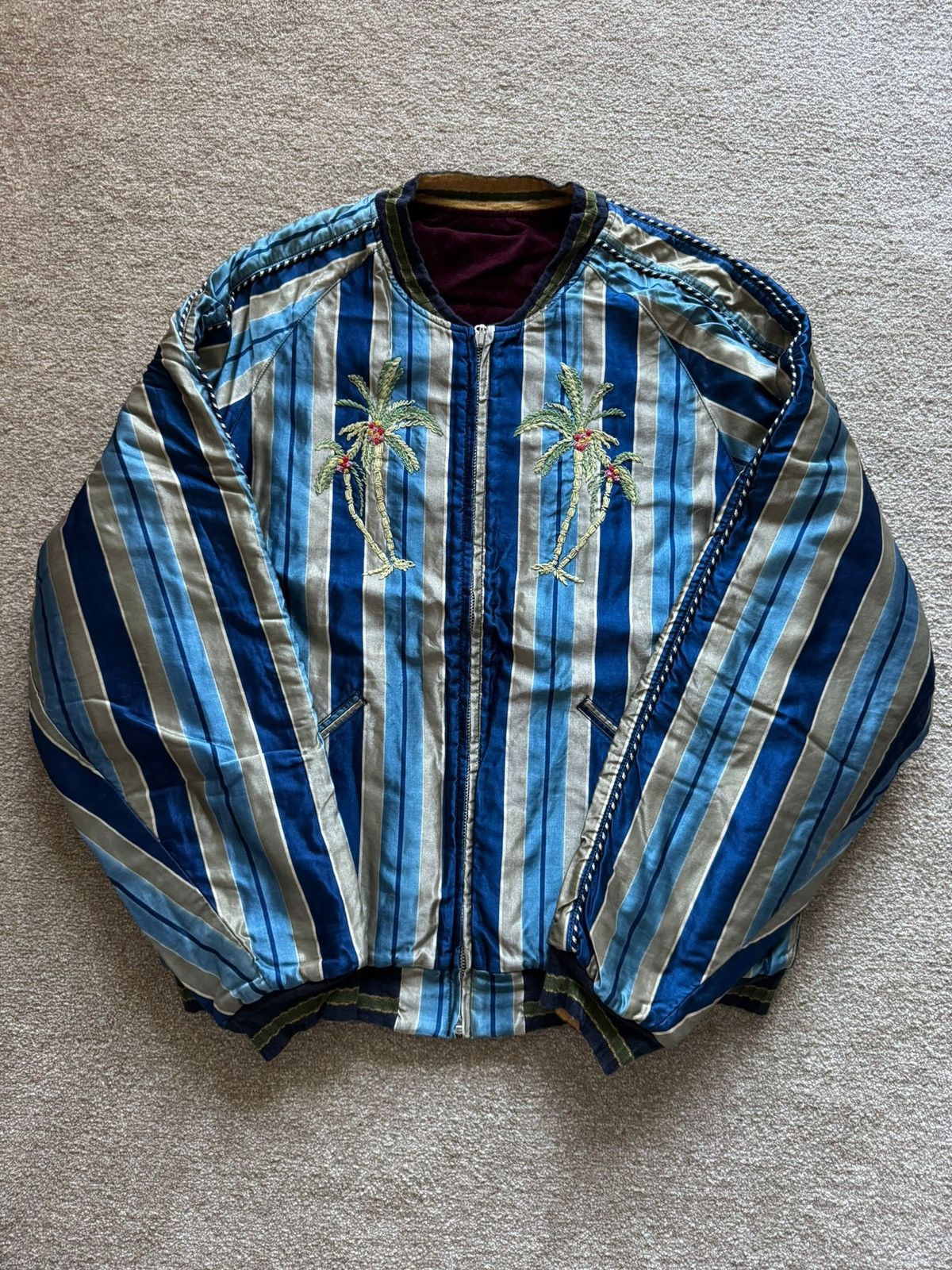 Kapital KAPITAL IDG Rayon Stripe Souvenir Jacket Size US XL / EU 56 / 4 - 1 Thumbnail