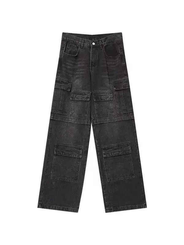 VIBE Retro washed heavy duty functional multi-pocket work jeans Size US 32 / EU 48 - 5 Thumbnail