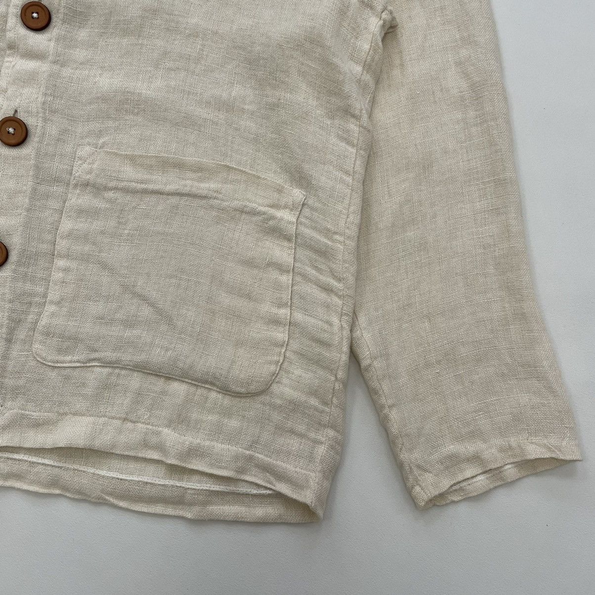Our Legacy Raw White Rough Sack Linen Cardigan Size US M / EU 48-50 / 2 - 9 Thumbnail