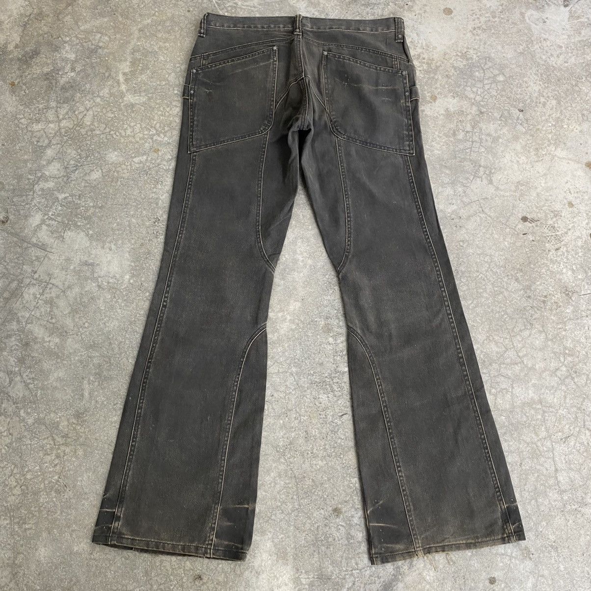 JACKROSE 2000’s Jackrose Coated Panelled Super Flared Jeans Size US 32 / EU 48 - 12 Thumbnail