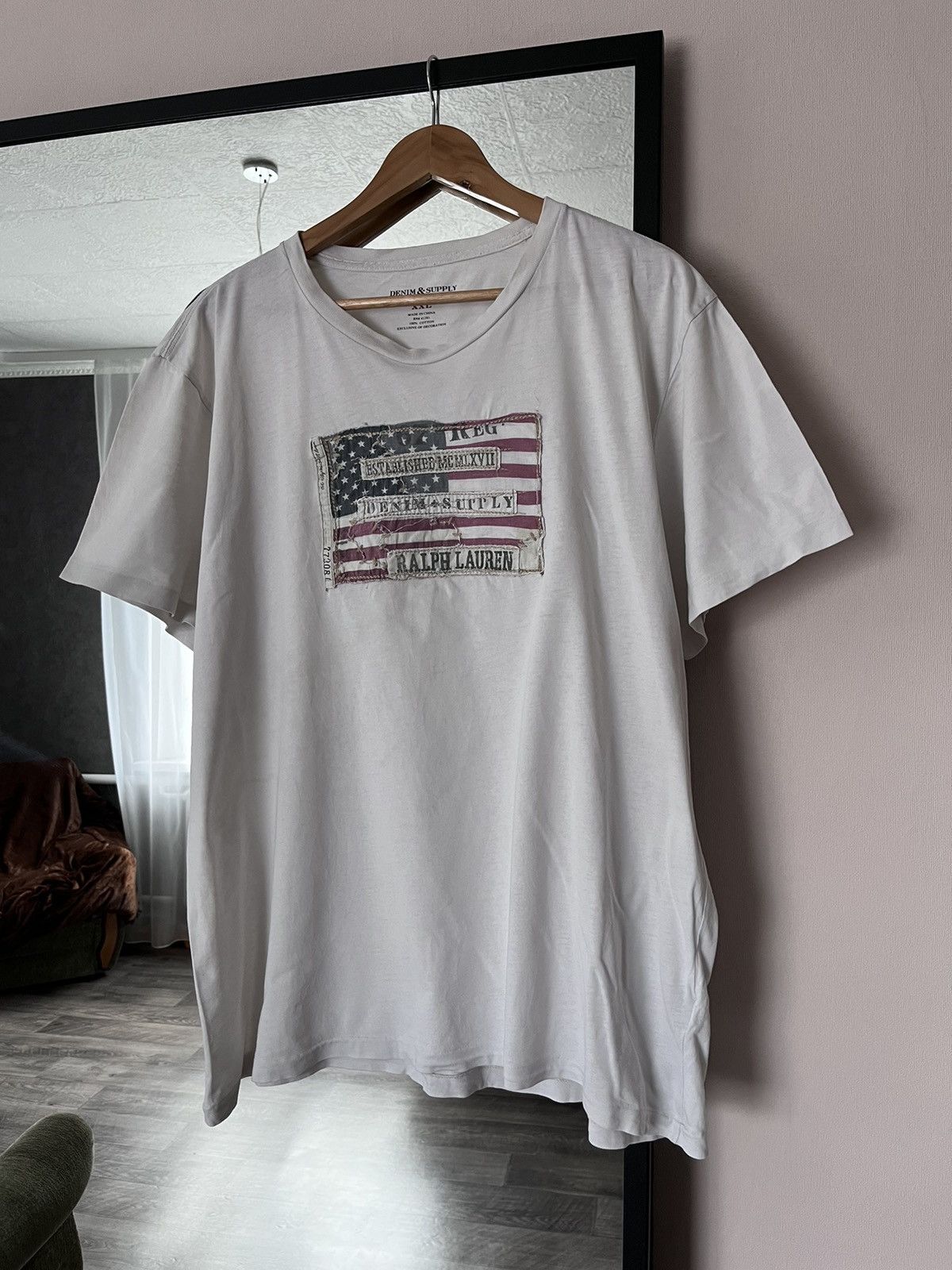Denim & Supply Ralph Lauren *RARE* Denim & Supply Ralph Lauren Patchwork USA Flag Shirt Size US XXL / EU 58 / 5 - 2 Thumbnail