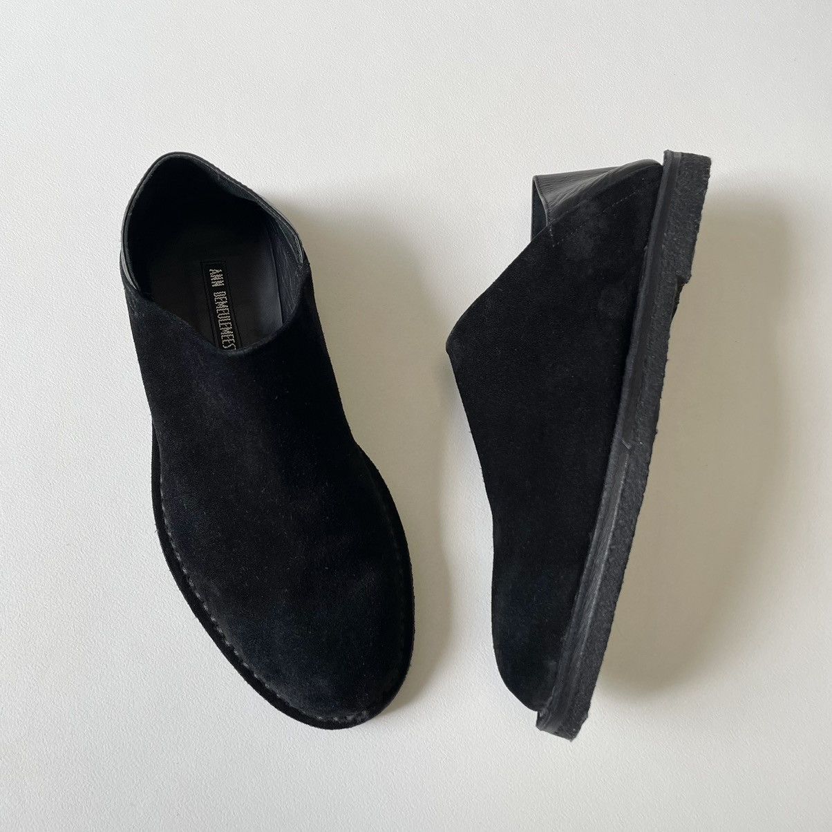 Ann Demeulemeester Black Suede Loafers / Mules Size US 8 / IT 38 - 16 Thumbnail