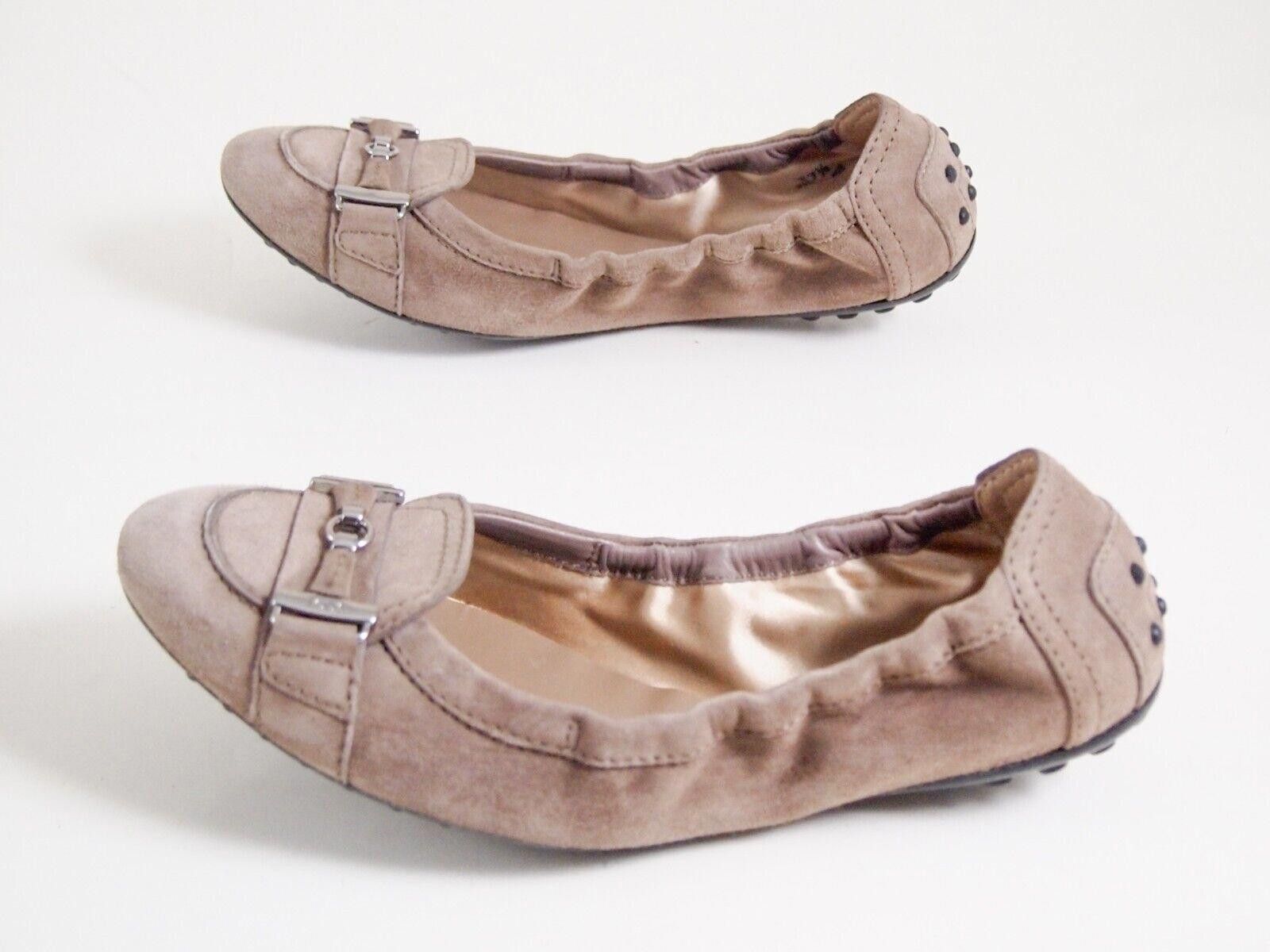 Tod's Tod's TT Ballet Flats Beige Suede Womens EU 37.5 US 7.5 $520 Size US 7.5 / IT 37.5 - 3 Thumbnail