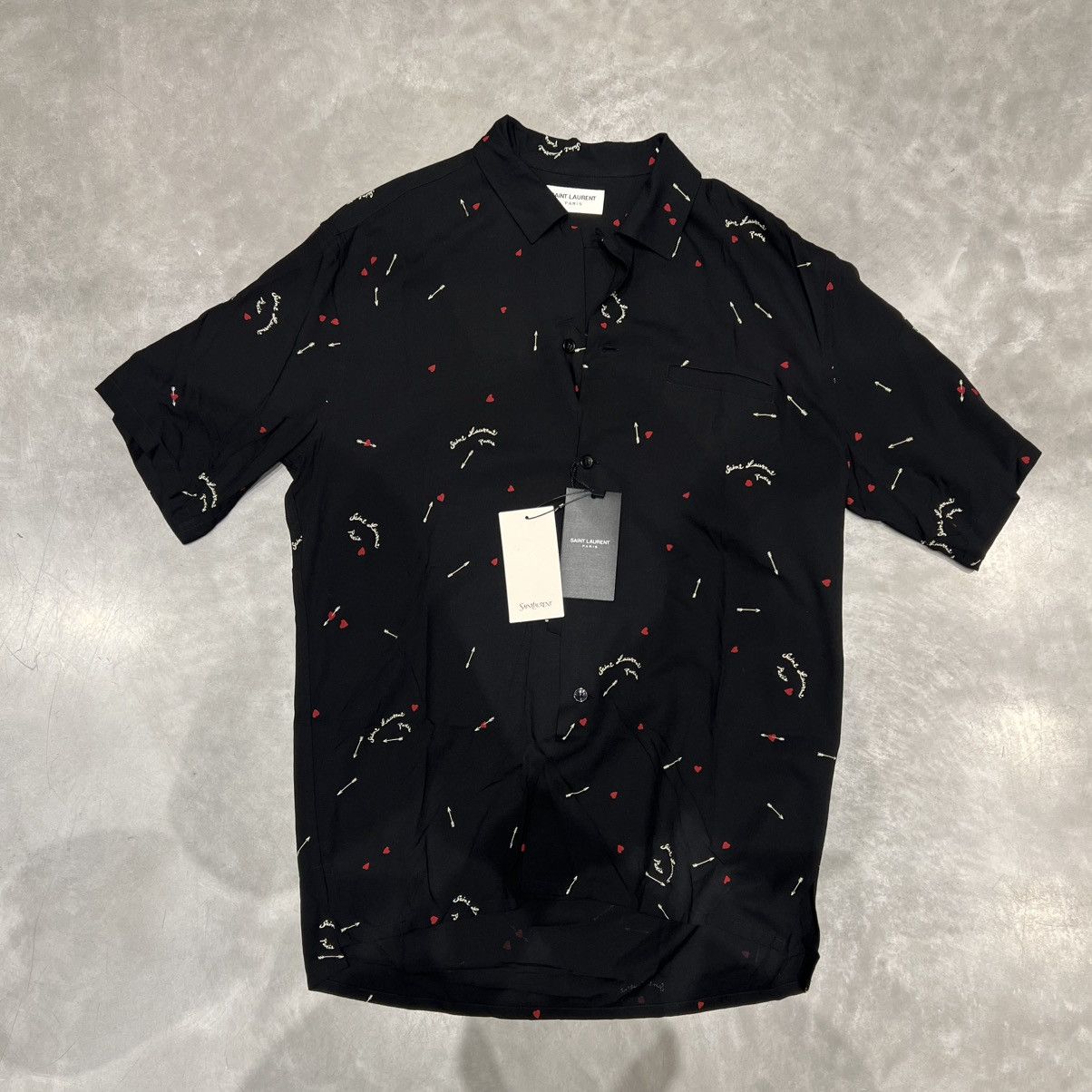 Saint Laurent Paris Saint Laurent Short Sleeve Shirt in Large Size US L / EU 52-54 / 3 - 1 Thumbnail