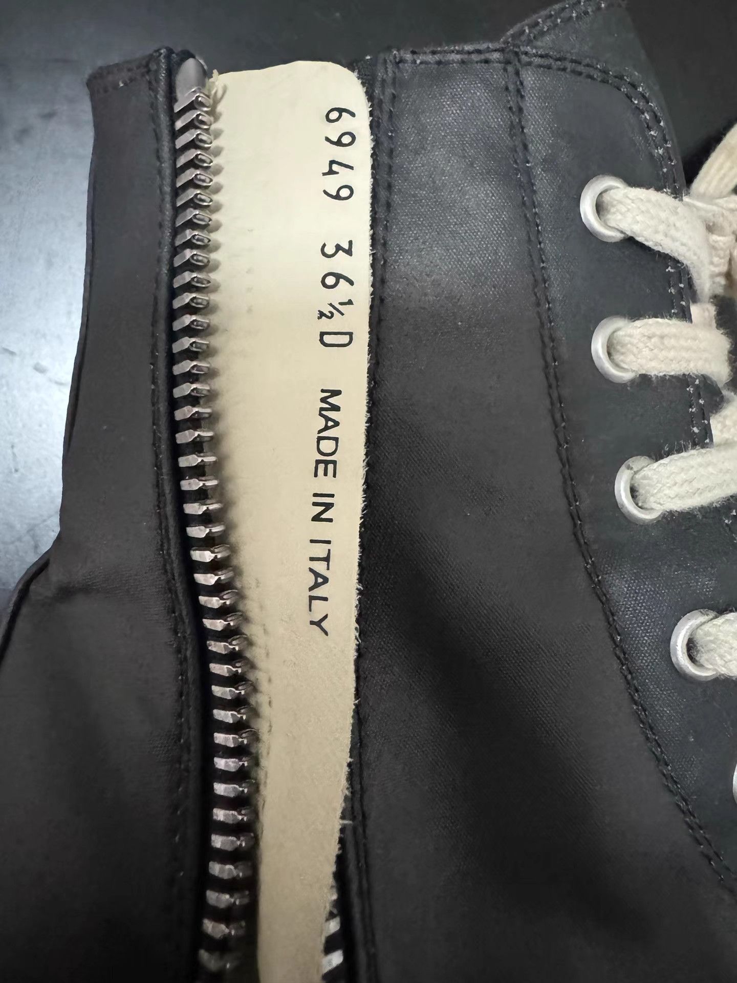 Rick Owens Drkshdw Rick Owens Drkshdw waxed canvas high-top sneakers Size US 6.5 / IT 36.5 - 9 Thumbnail