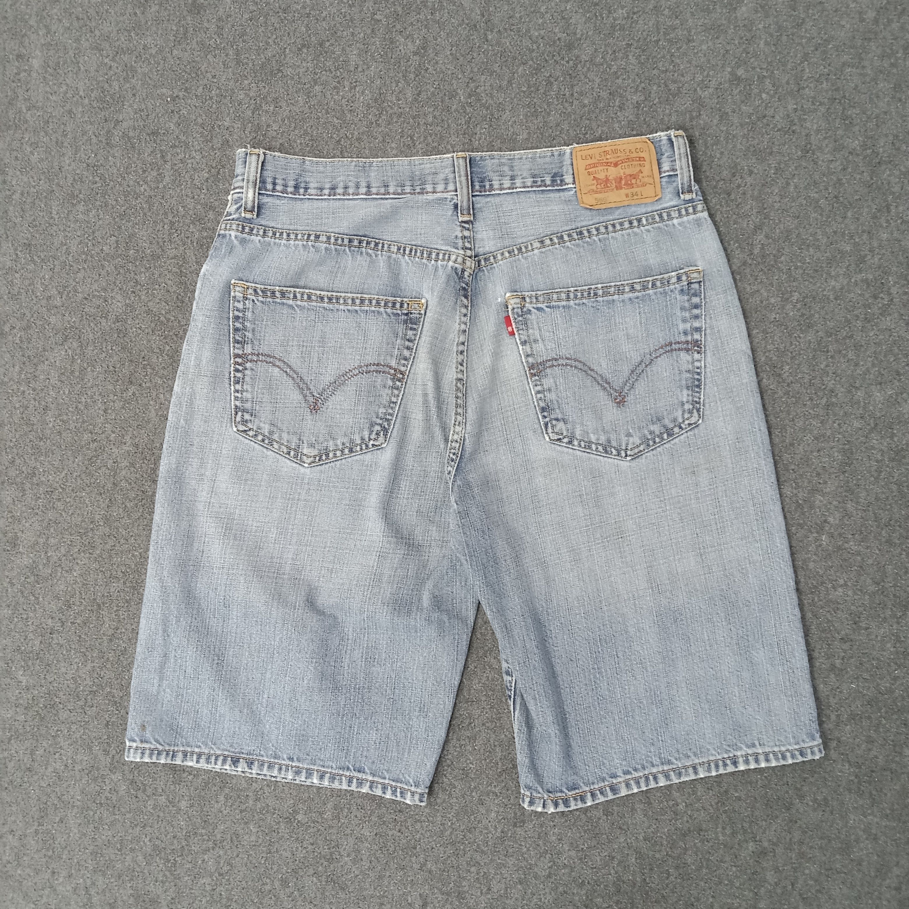 Levi's × Vintage Levi's 569 Loose Straigh America Brand Short Denim Jeans Size US 34 / EU 50 - 4 Thumbnail