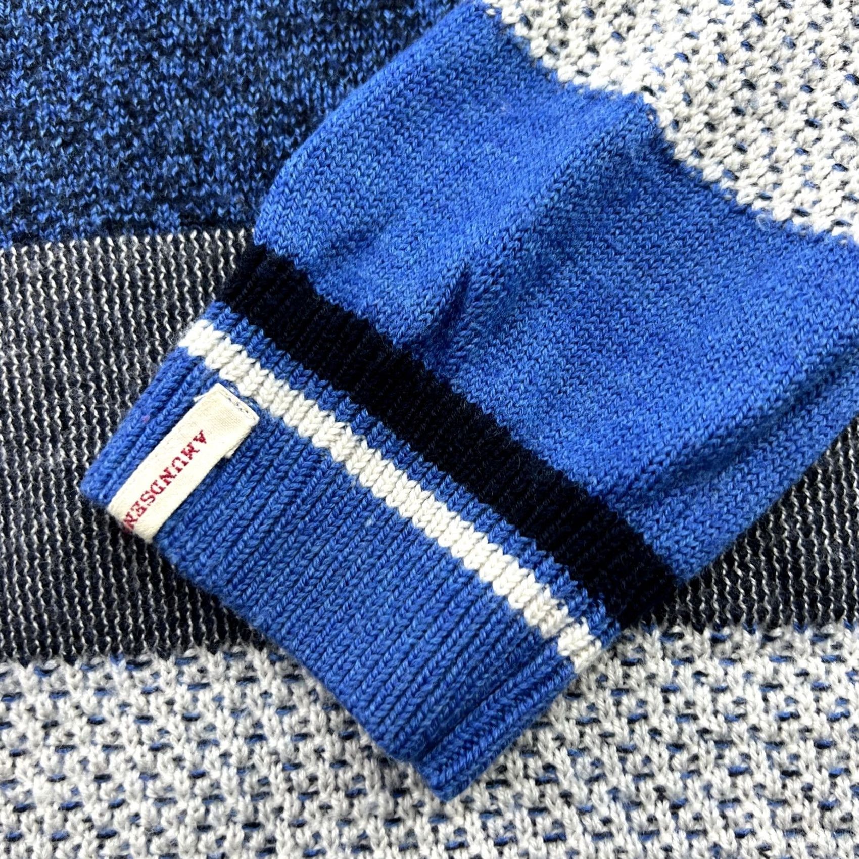 Amundsen Amundsen Sports Oslo Mens Sweater XL 100% Merino Wool Knitted Crewneck Multicolor Knit Pullover Cardigan Norway Men Mens Mens Size US XL / EU 56 / 4 - 4 Thumbnail