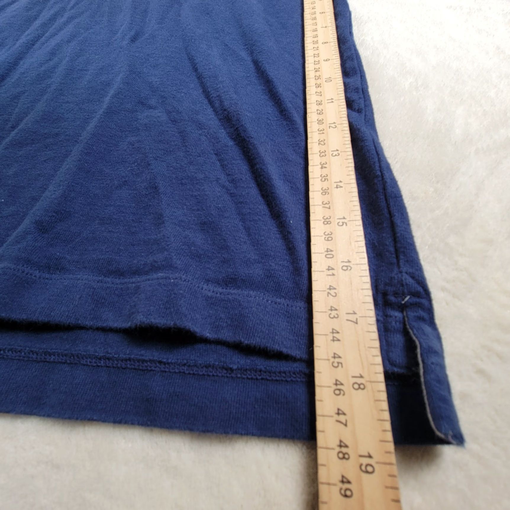 Lands' End Lands' End Rugby Long Sleeve Shirt Mens M Navy Stripe 100% Cotton Preppy Knit Collared Button Polo Size US M / EU 48-50 / 2 - 6 Thumbnail
