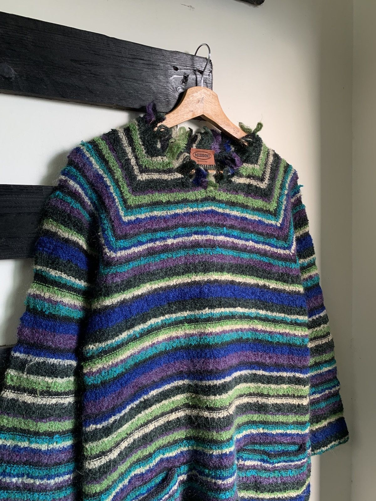 Designer × Missoni × Vintage Vintage 90s Missoni Wool Multicolour Knit Sweater Size M / US 6-8 / IT 42-44 - 3 Thumbnail