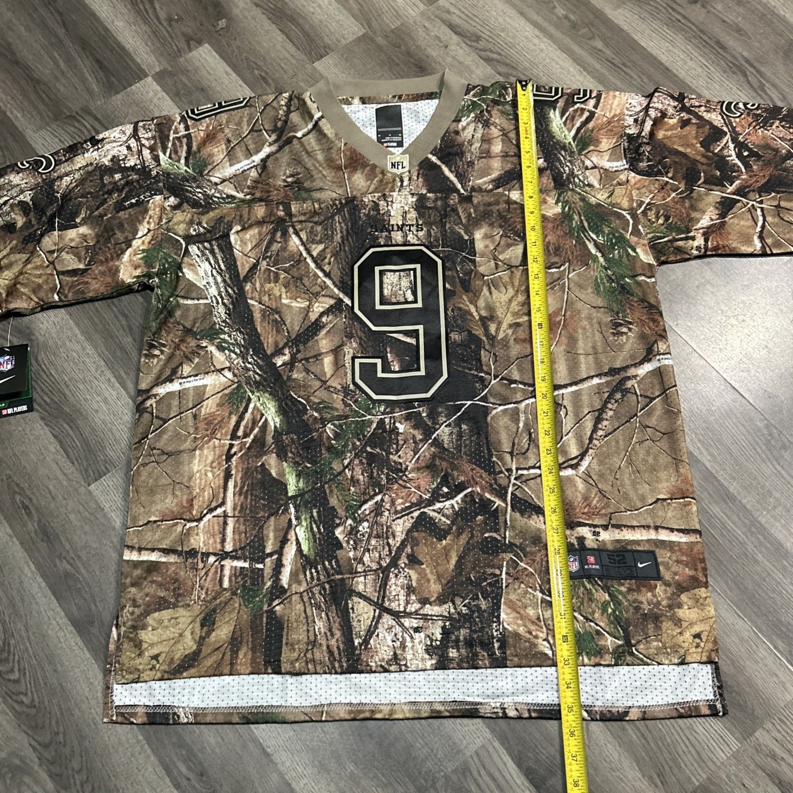 Nike Men’s 52 On Field #9 Brees Saints Real Tree Nike Jersey NWT Size US L / EU 52-54 / 3 - 18 Thumbnail