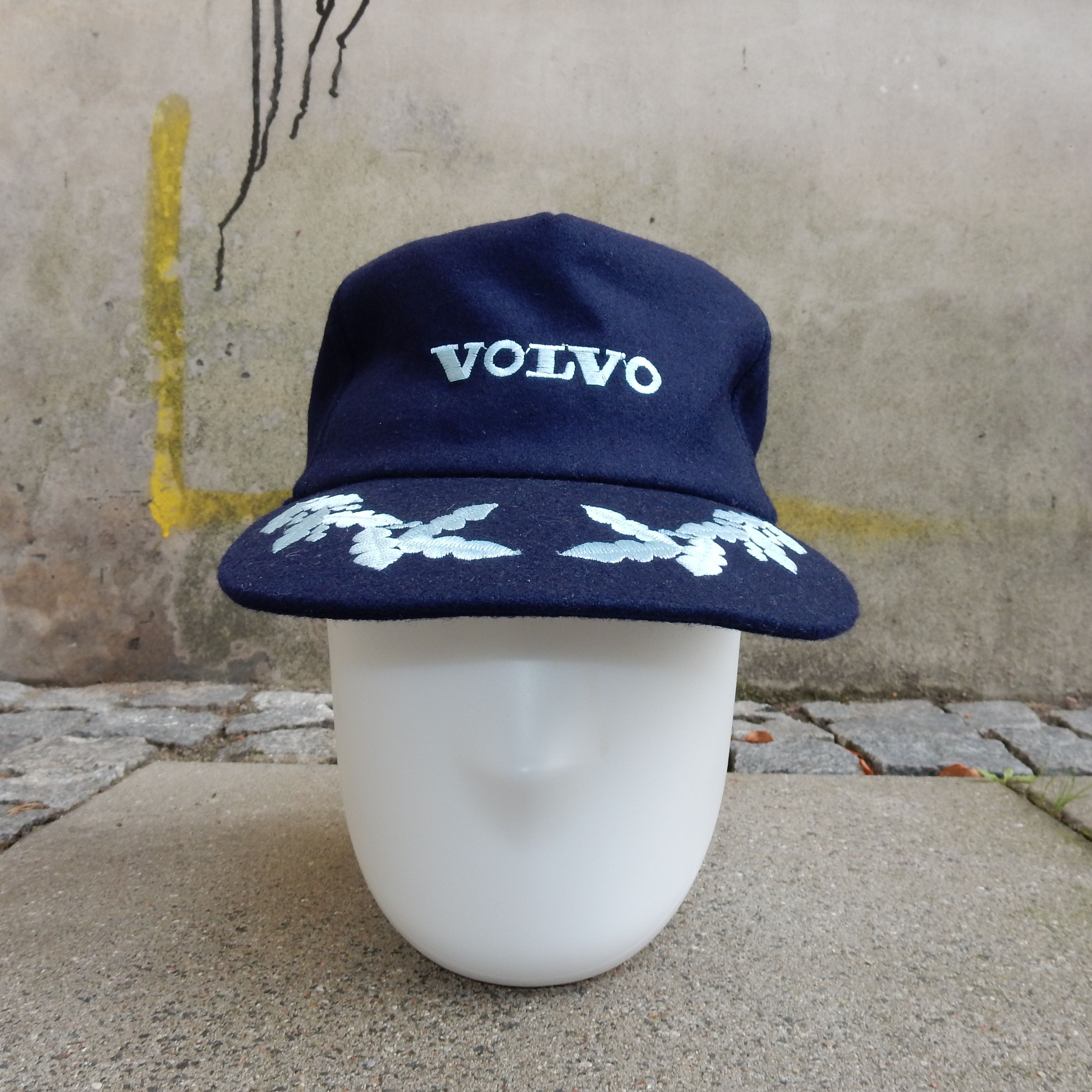 Racing × Vintage Volvo vintage wool navy cap hat | Grailed