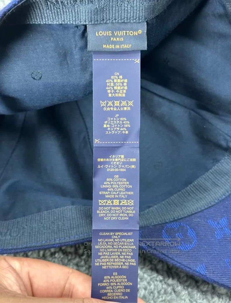 Louis Vuitton Louis Vuitton Blue old flower full print logo cap Size ONE SIZE - 5 Thumbnail