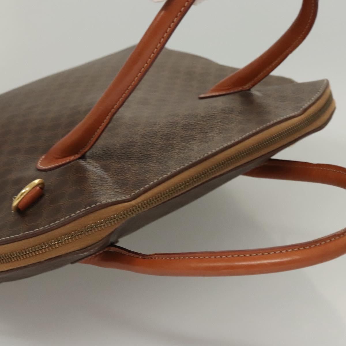 Celine CELINE Macadam Canvas Hand Bag Pvc Leather Brown Gold Size ONE SIZE - 6 Thumbnail