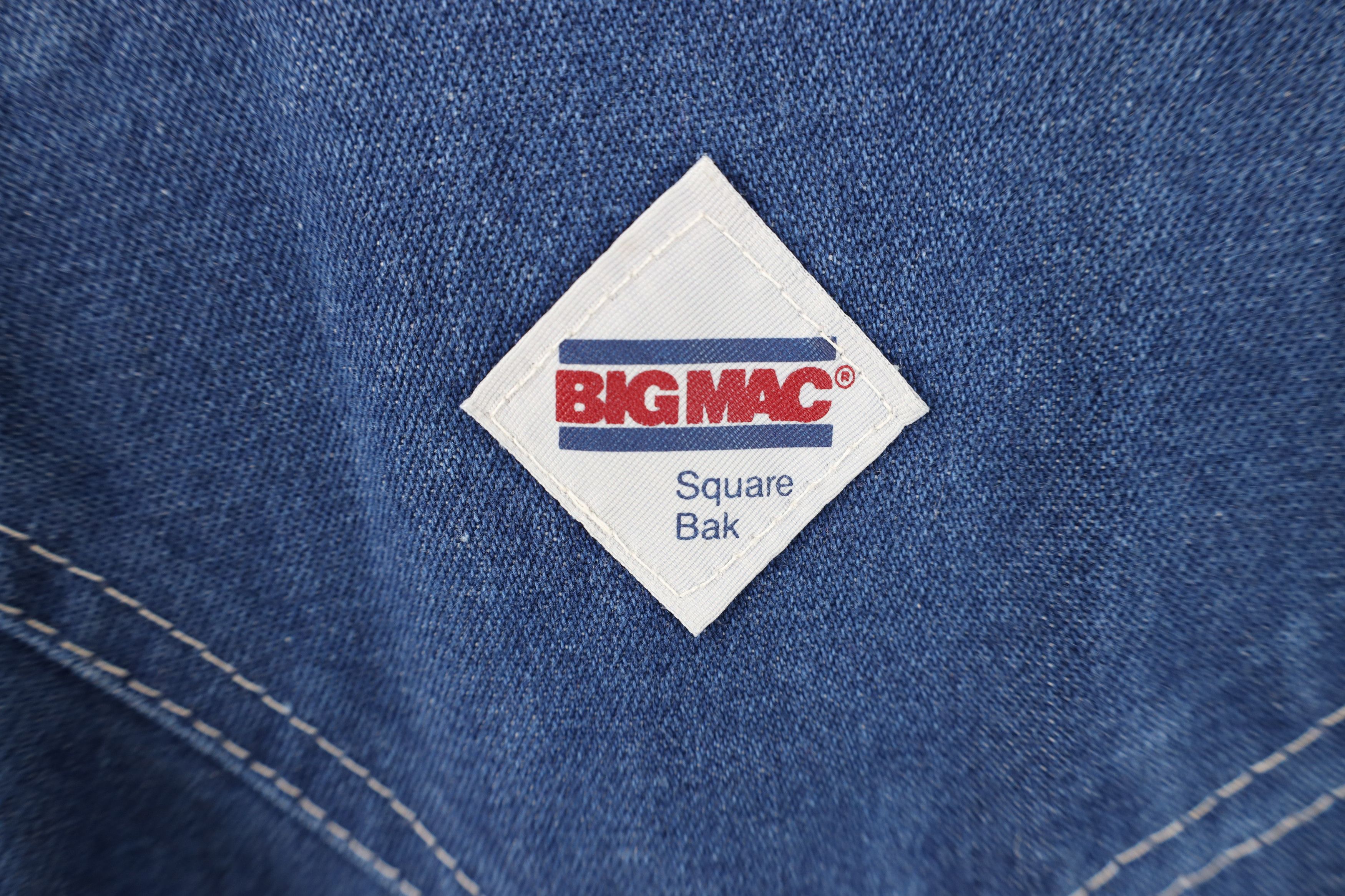 Big Mac Vintage 70s 80s Big Mac Square Bak Workwear Denim Overalls Size US 34 / EU 50 - 20 Thumbnail