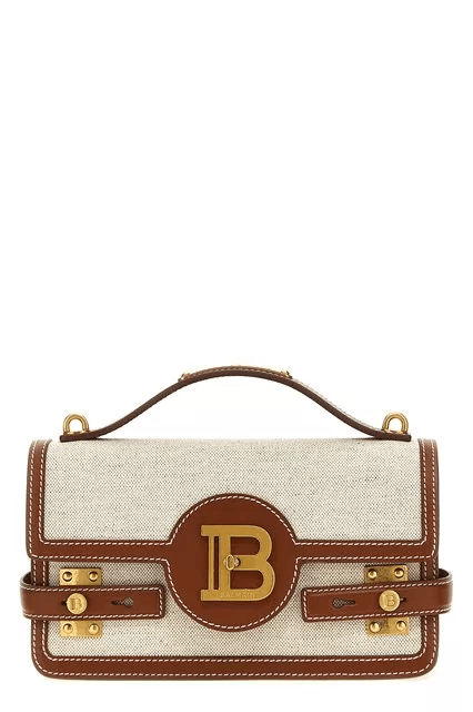 Balmain BALMAIN B-buzz 24 Brown Leather Shoulder Bag New Size ONE SIZE - 4 Thumbnail