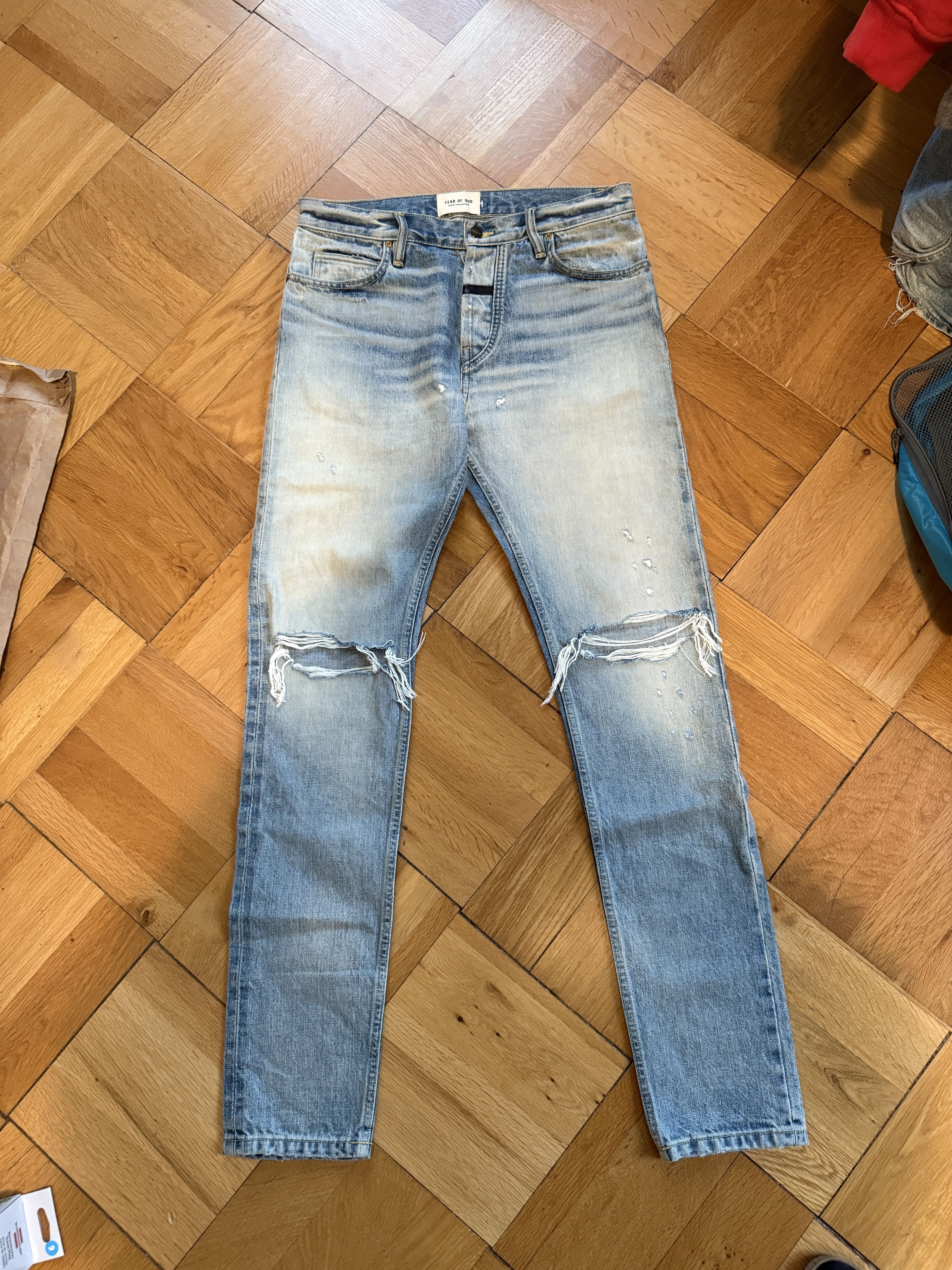 Fear of God FoG 6th Collection Distressed Denim Size US 31 - 1 Thumbnail