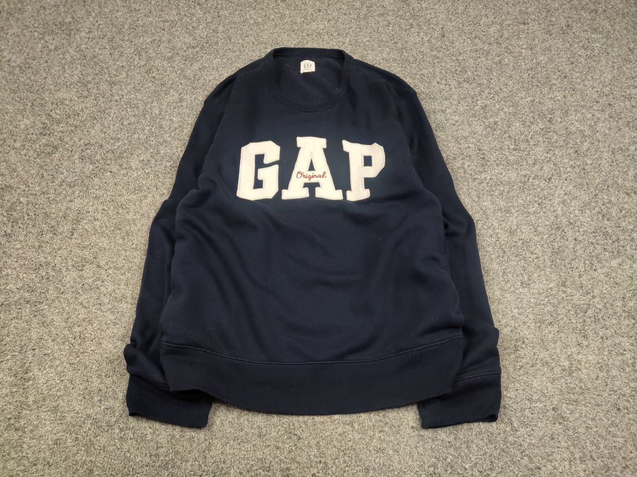 Gap Gap Blue embroidered logo Crew Chek Sweatshirt Vintage Style Size US L / EU 52-54 / 3 - 2 Thumbnail