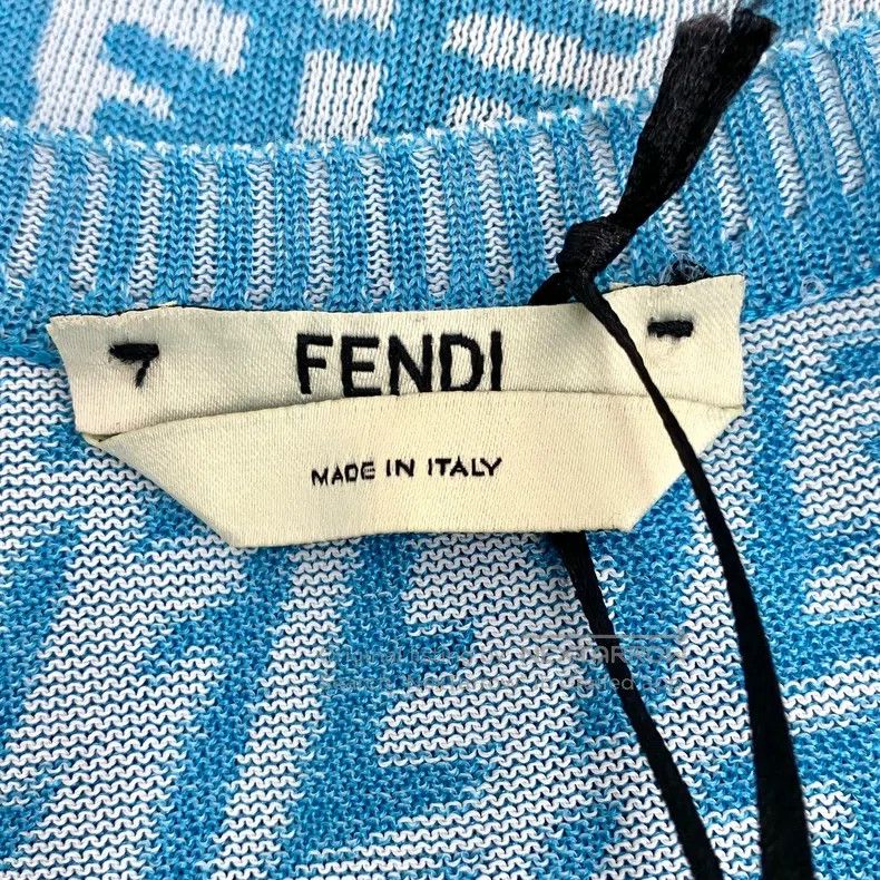 Fendi Fendi Blue logo lettering full print camisole knit vest Size XXS / US 00 / IT 34 - 5 Thumbnail