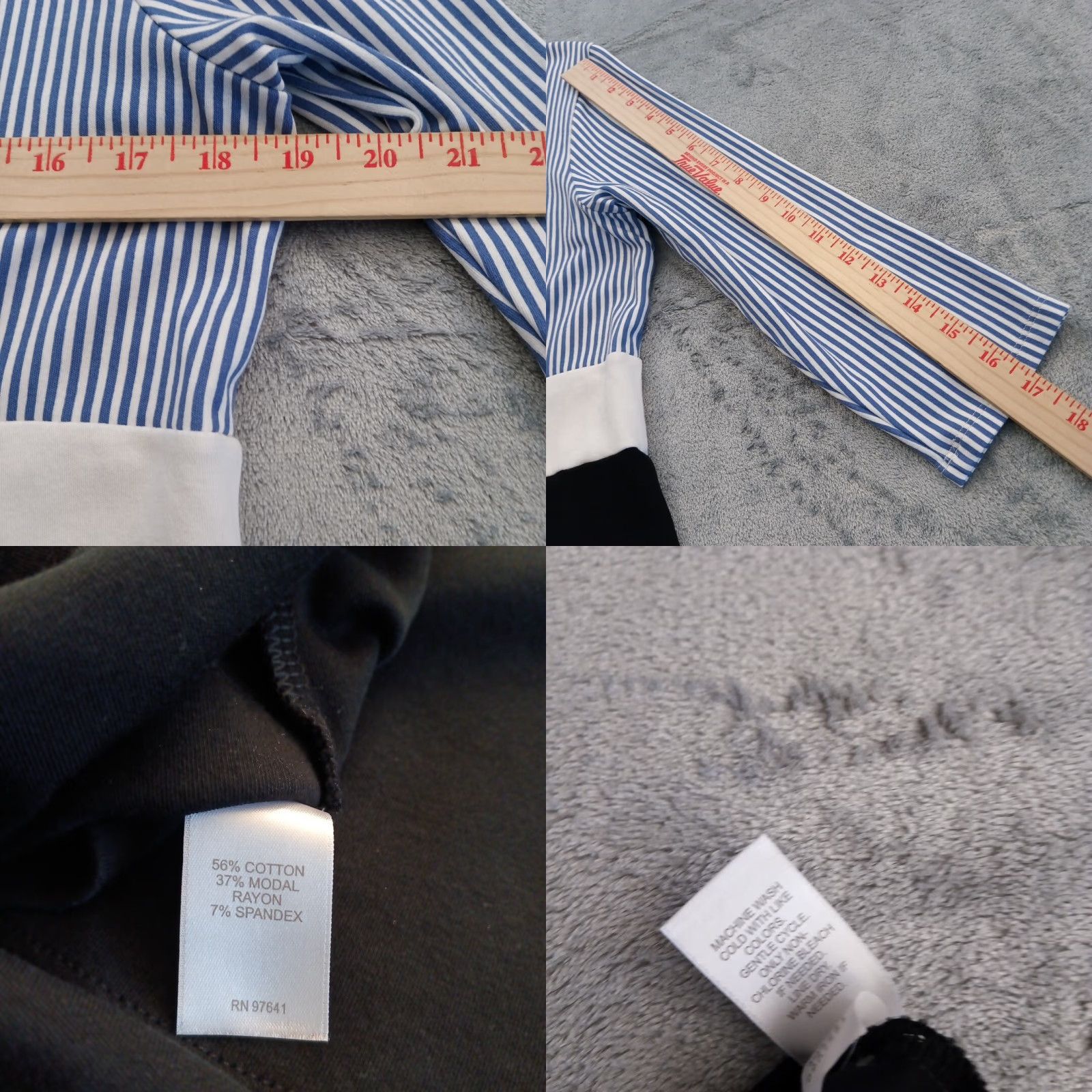J. Jill J.Jill Shift Dress M Short Blue Striped 3/4 Sleeve Pullover Cotton Blend Women’s Size M / US 6-8 / IT 42-44 - 8 Thumbnail