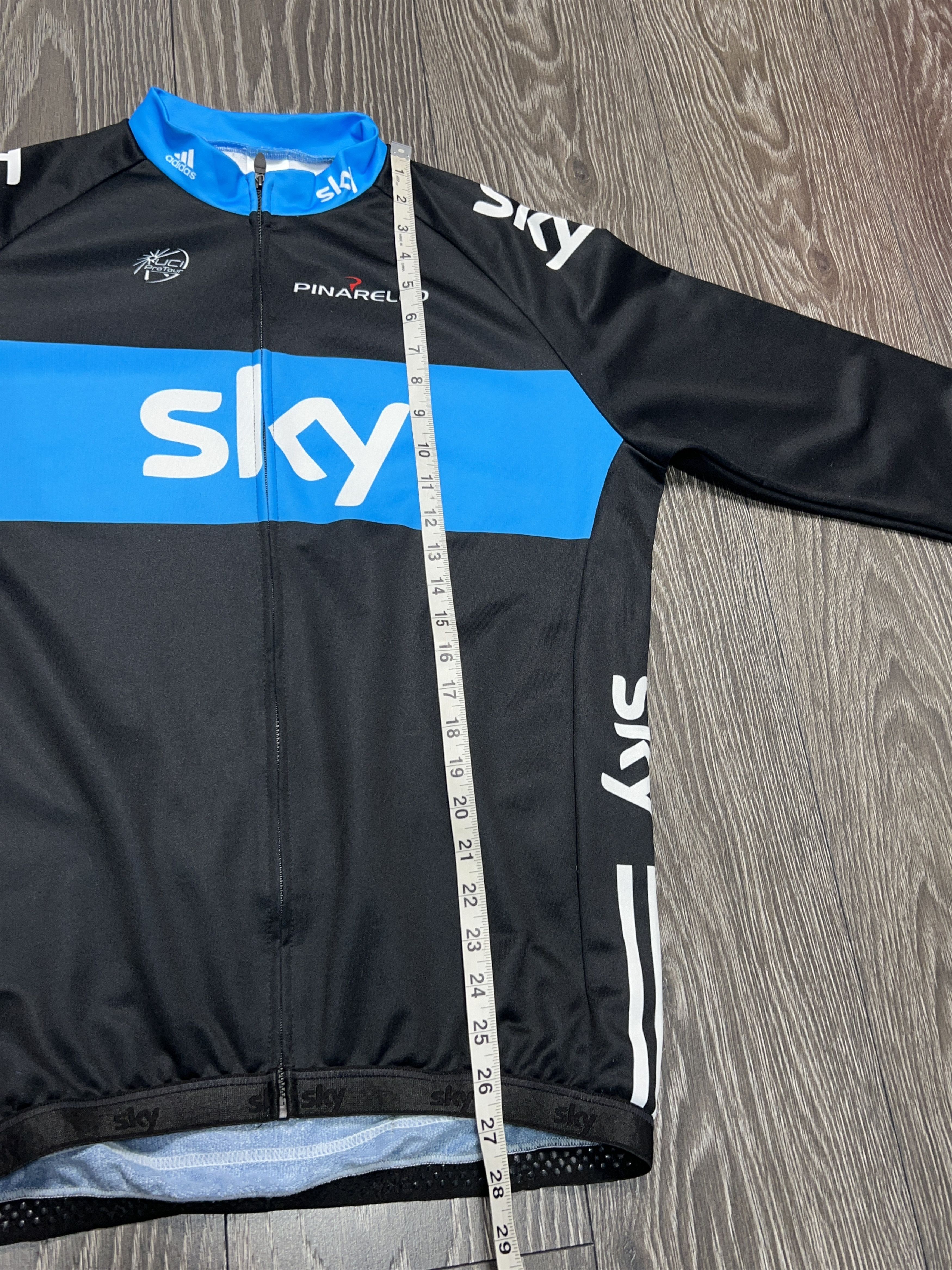 Adidas Team Sky Pinarello Sports Cycling Jersey Zip Jacket Shirt 6 Size US XXL / EU 58 / 5 - 10 Thumbnail