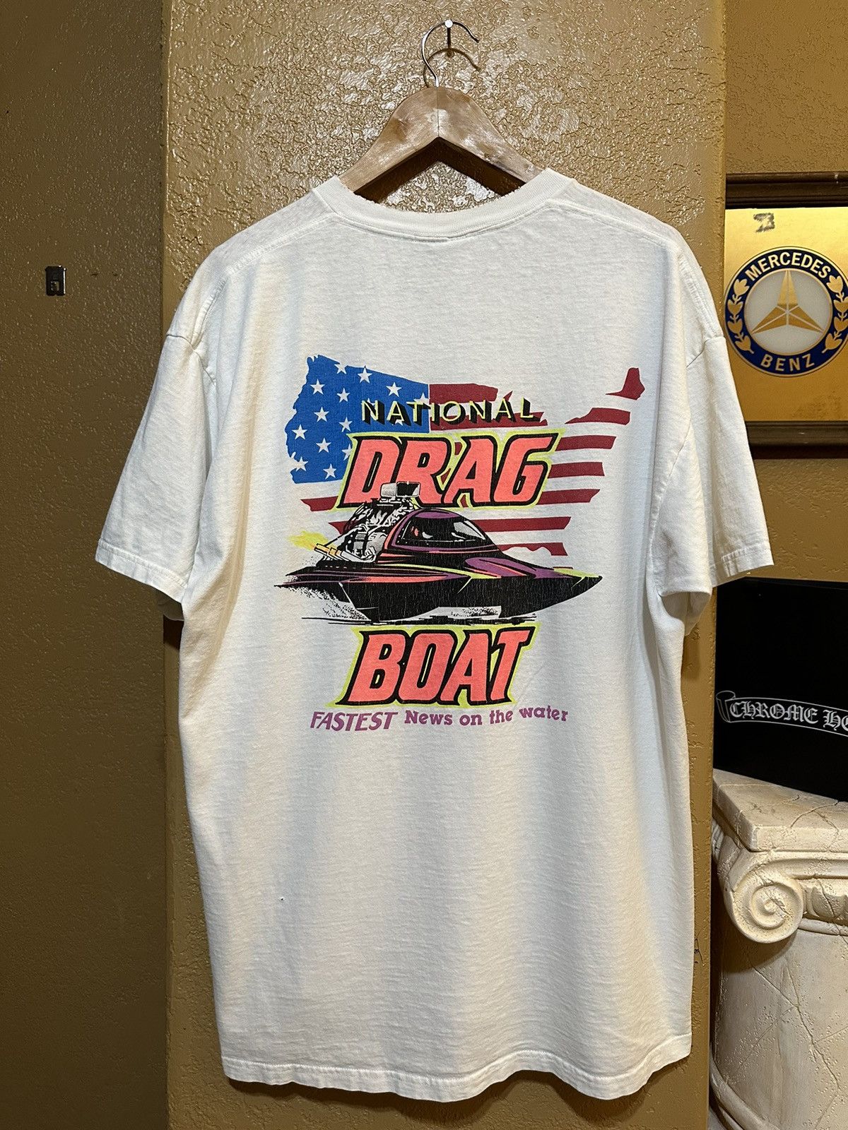 4GSELLER × Vintage 🇺🇸 Vintage 90s NATIONAL DRAG BOAT T Shirt USA Size US XL / EU 56 / 4 - 1 Thumbnail