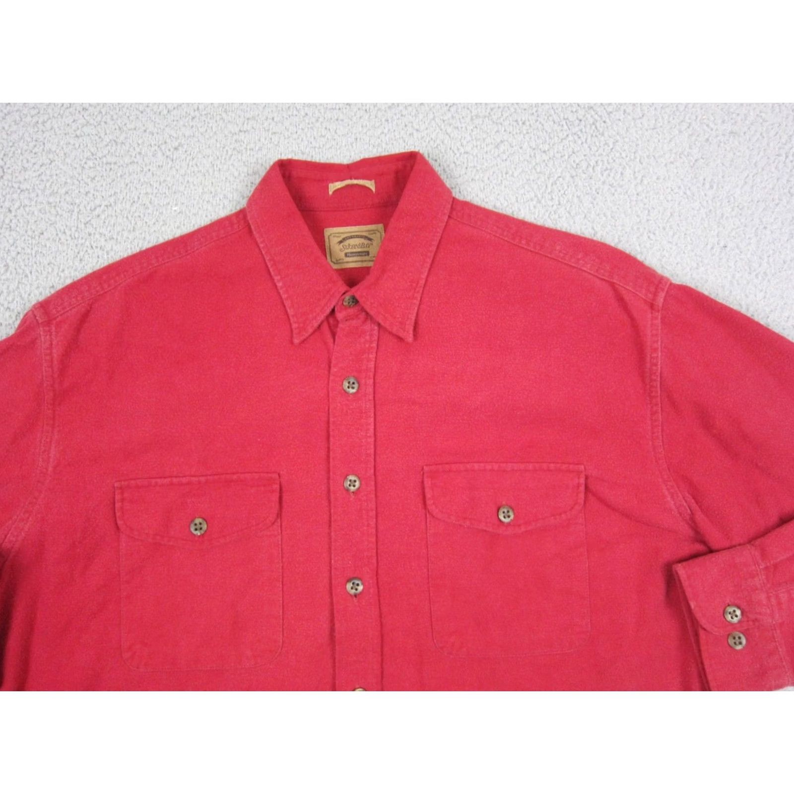 Vintage VINTAGE St Johns Bay Flannel Shirt Mens XL Red Western Rodeo Chamois Shirt Size US XL / EU 56 / 4 - 2 Thumbnail