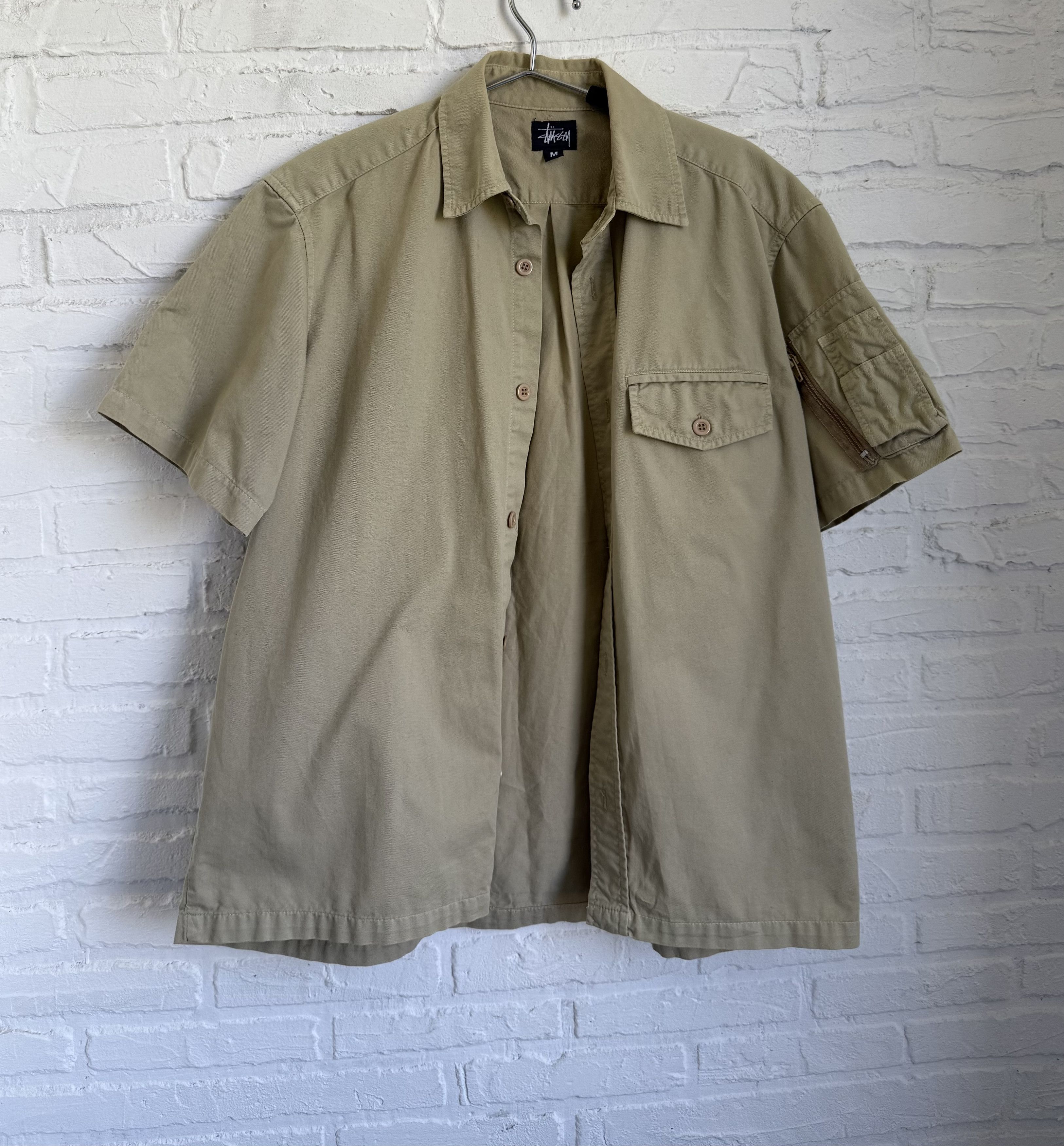 Stussy Vintage 90s Stussy Made In USA Utility Military Shirt Size US M / EU 48-50 / 2 - 2 Thumbnail