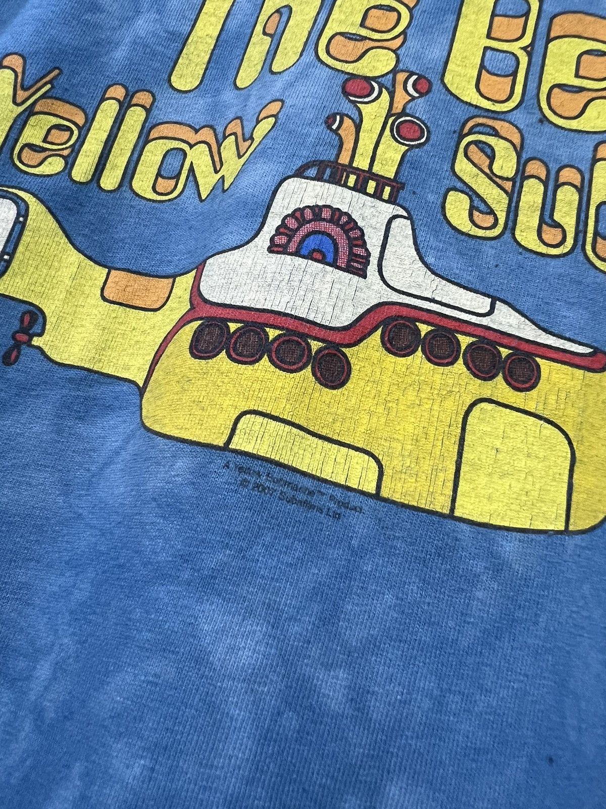 Band Tees × Vintage Vintage The Beatles Band Yellow Submarine Liquid Blue Tshirt Size US L / EU 52-54 / 3 - 3 Thumbnail