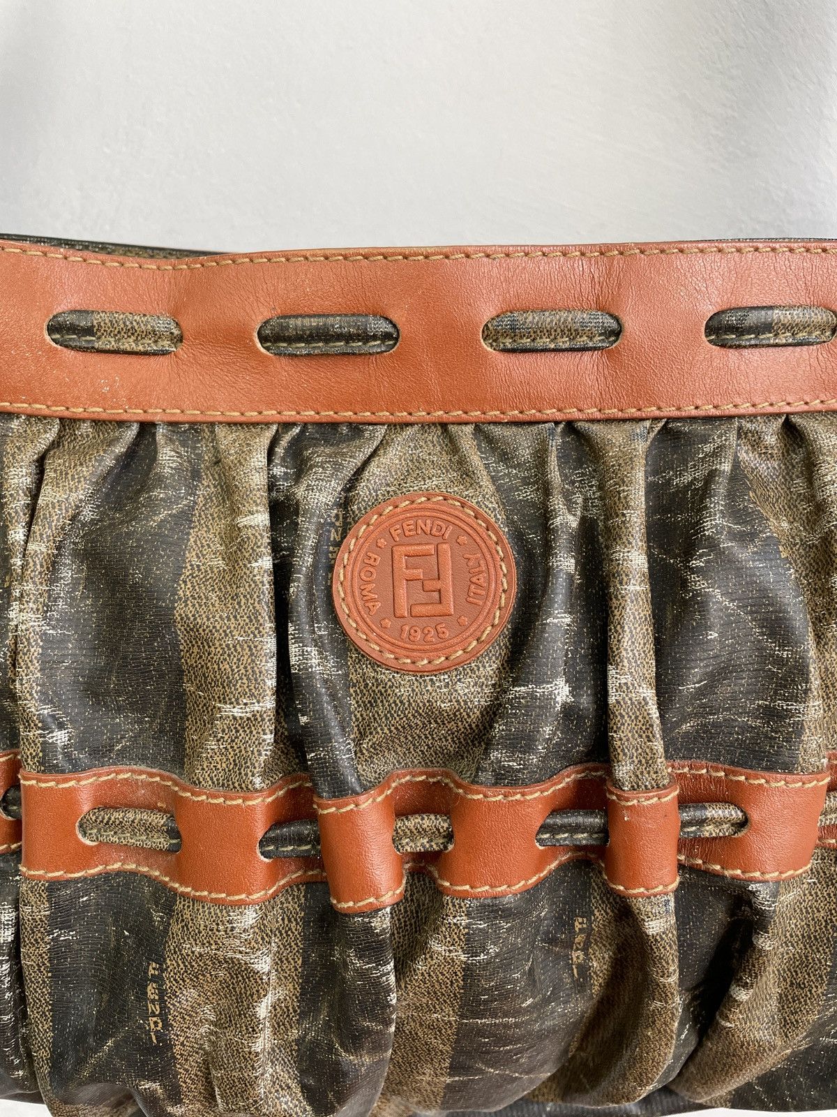 Fendi Fendi Vintage y2k Monogram Brown Leather Shoulder Bag Size ONE SIZE - 2 Thumbnail
