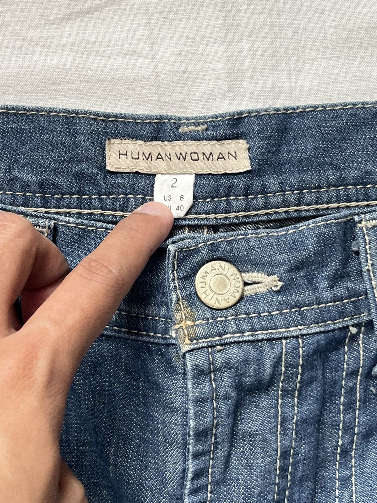 If Six Was Nine × Japanese Brand Human Woman Bootcut Jeans Rare Pocket Buckle Size 32" / US 10 / IT 46 - 5 Thumbnail