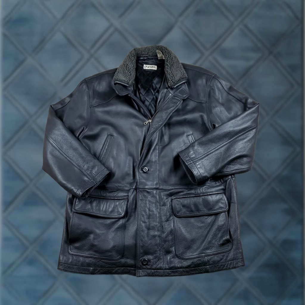 Vintage VINTAGE Paradox Leather Jacket XLT Mens Black Lined Full Zip Pockets Size US XL / EU 56 / 4 - 1 Thumbnail