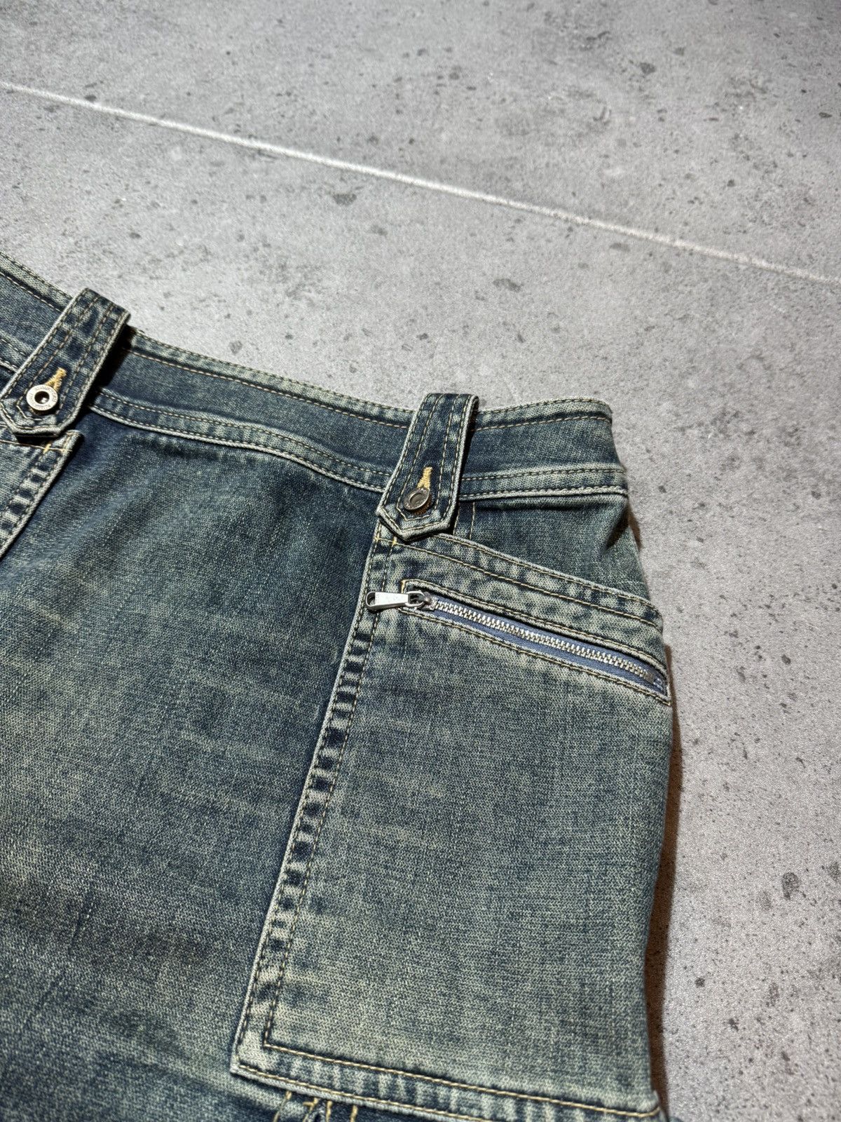 Japanese Brand Vintage 90s Kumikyoku Japan denim mini skirt Size 26" / US 2 / IT 38 - 4 Thumbnail