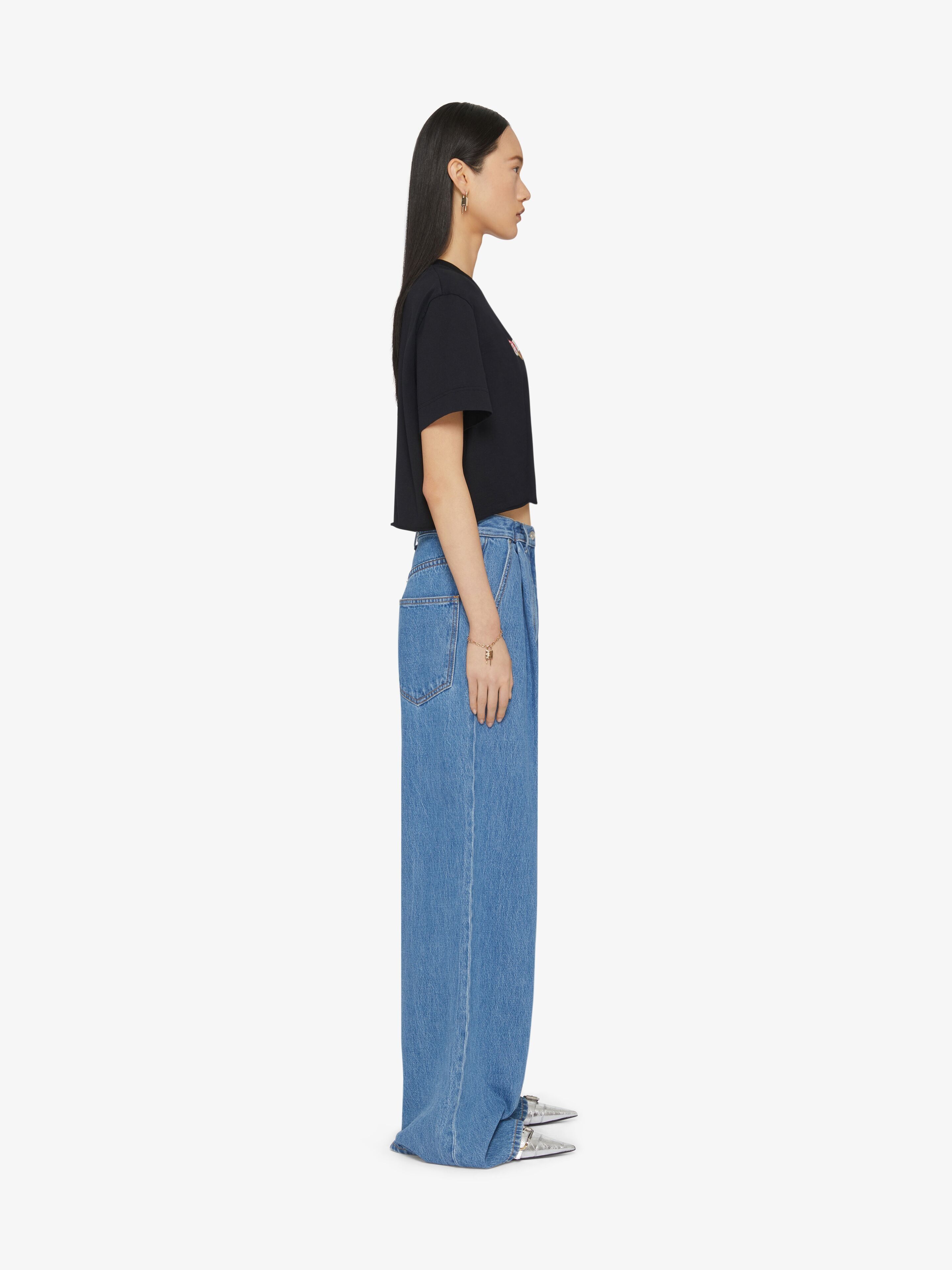Givenchy o1w1db10825 Cropped Masculine T-Shirt in Black Size XS / US 0-2 / IT 36-38 - 5 Thumbnail
