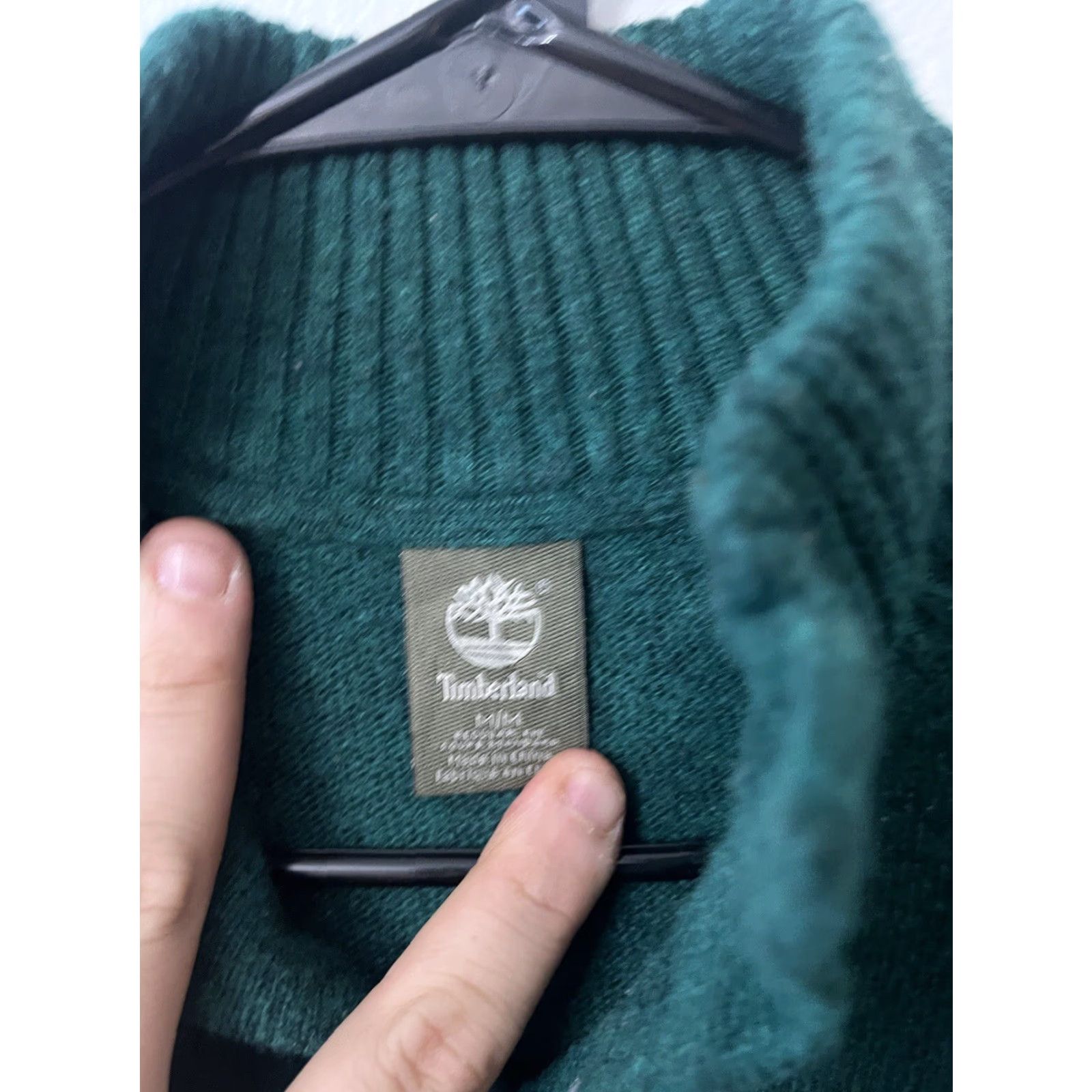 Timberland VINTAGE Timberland Sweater Shirt Henley Mock Neck Wool Blend Men L Green Preppy 90s Mens Size US M / EU 48-50 / 2 - 4 Thumbnail