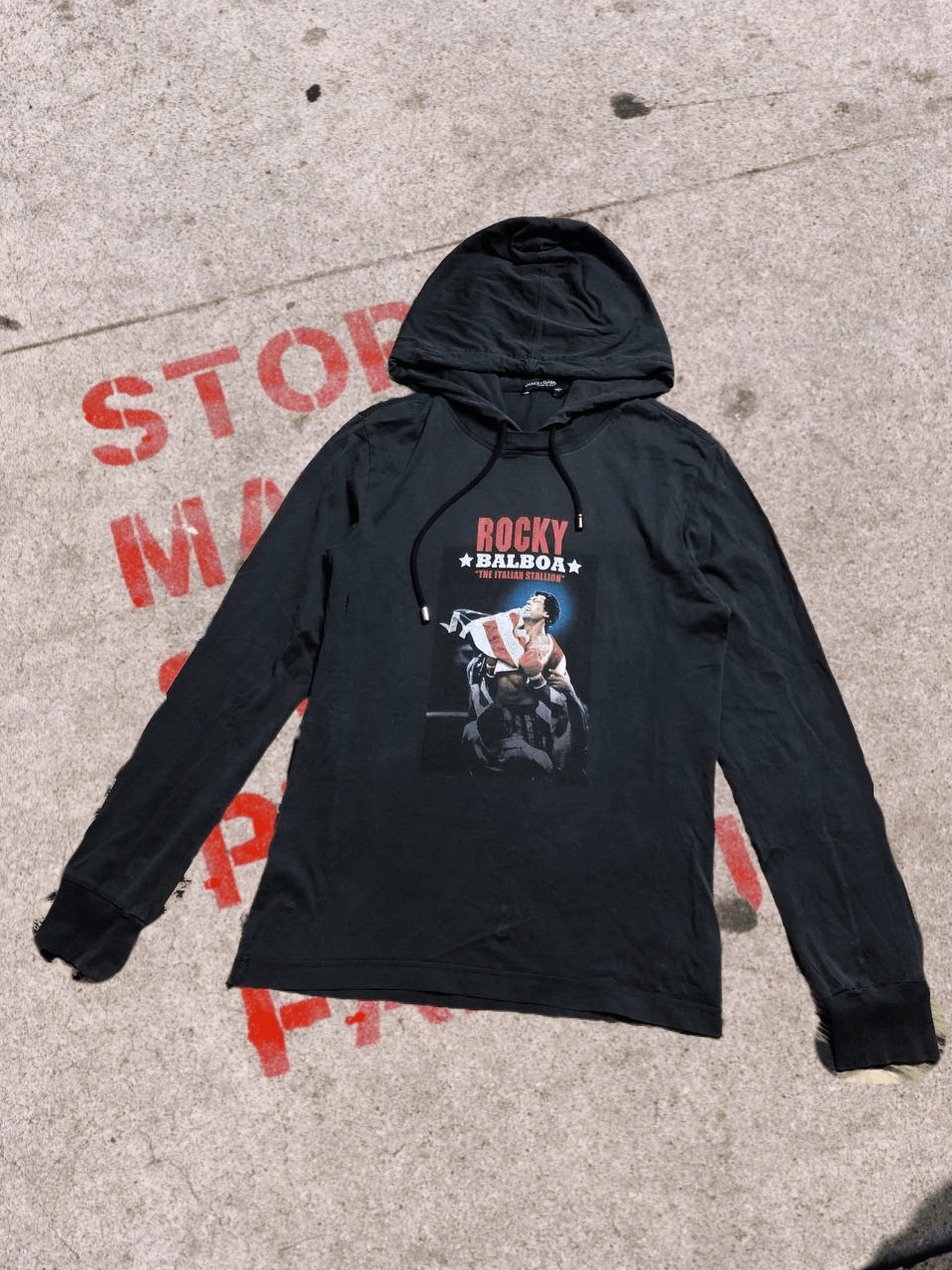 Dolce & Gabbana Dolce Gabbana Logo Hoodie Rocky Balboa 46 Italia Distressed Size US S / EU 44-46 / 1 - 1 Thumbnail