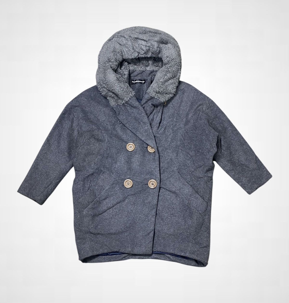Issey Miyake Mercibeucop Double Breasted Hoodie Jacket Size US XL / EU 56 / 4 - 2 Thumbnail
