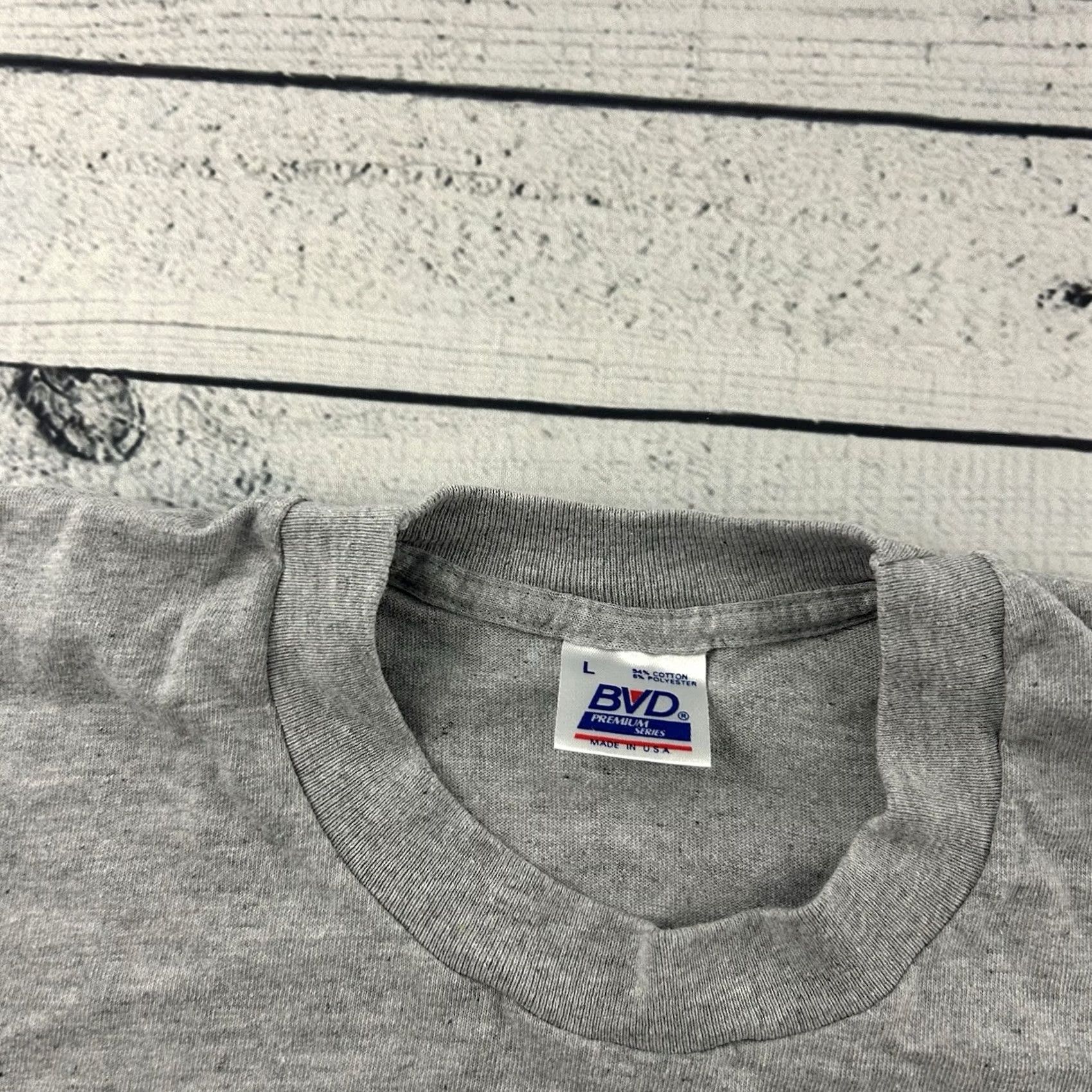 Vintage VINTAGE B.V.D Shirt Mens L Gray Short Sleeve Pocket T Shirt Size US L / EU 52-54 / 3 - 2 Thumbnail