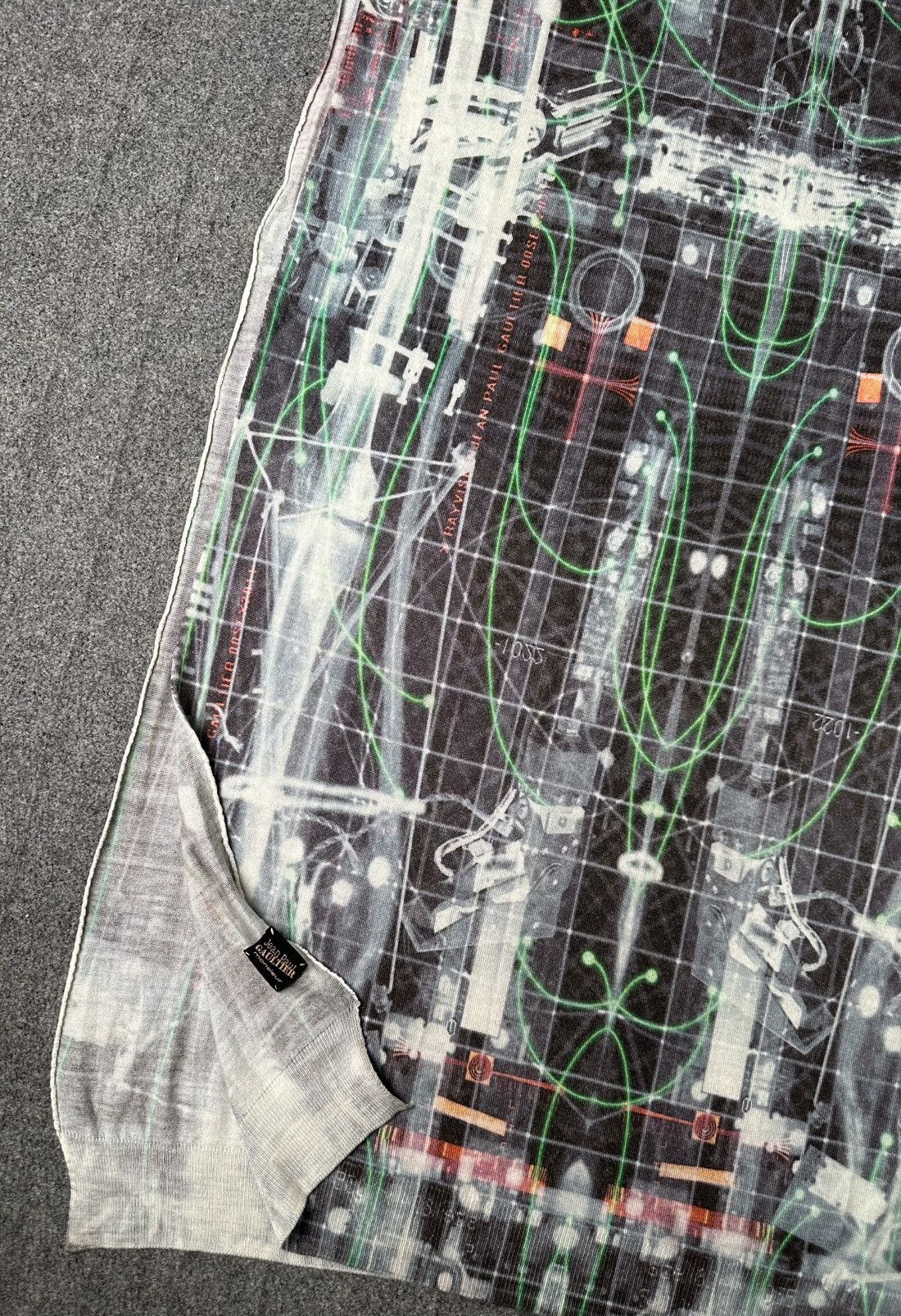 Jean Paul Gaultier Jean Paul Gaultier Monsieur S/S1996 X-Ray Vision Wool Scarf Size ONE SIZE - 5 Thumbnail