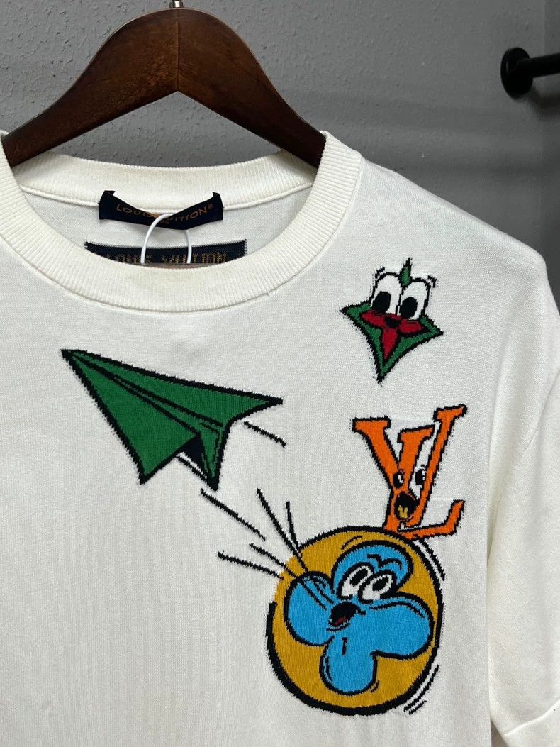 Louis Vuitton Louis Vuitton Paper airplane doll knitted short sleeves Size US L / EU 52-54 / 3 - 3 Thumbnail