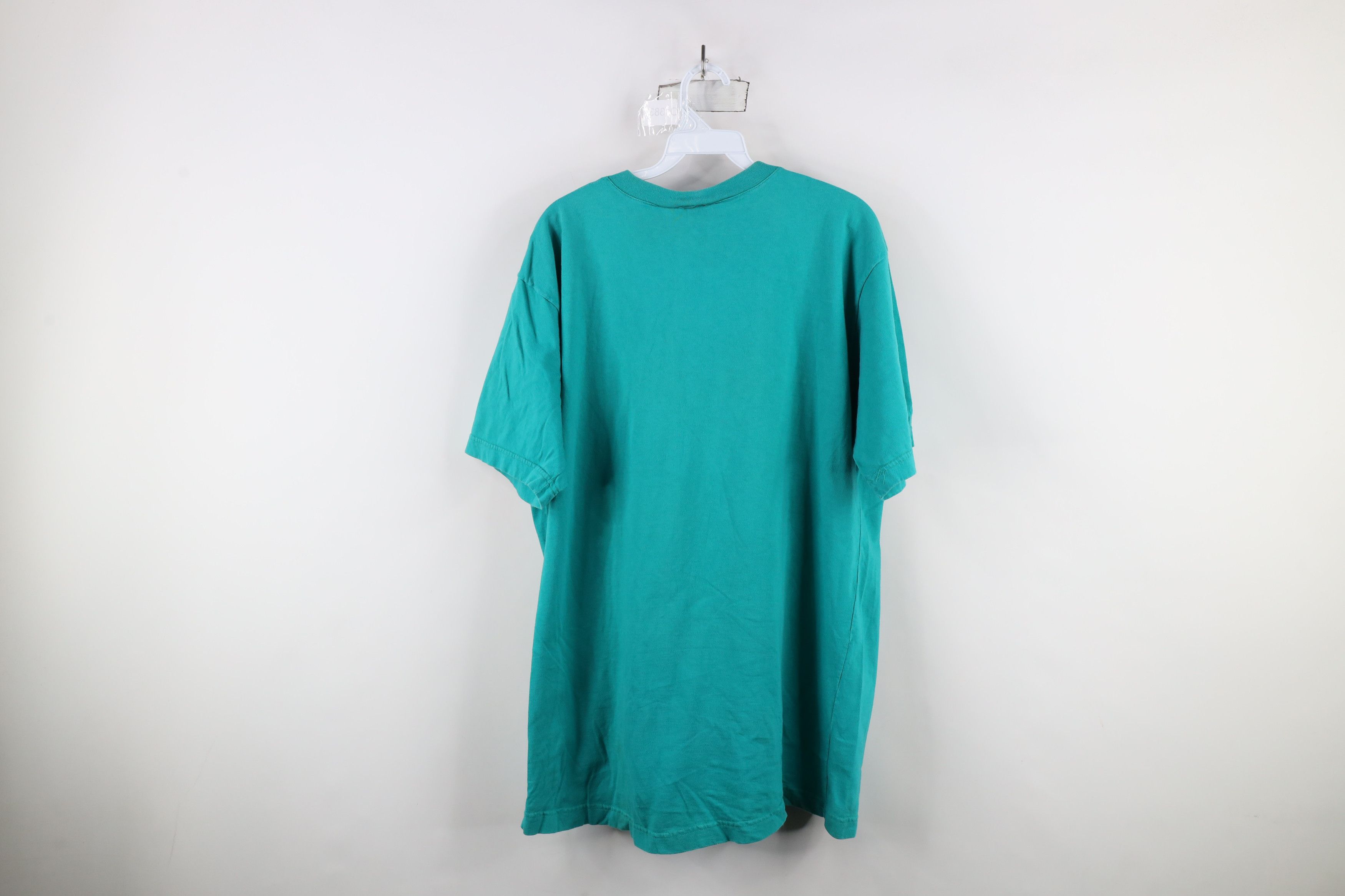 Hanes × Vintage Vintage 80s 90s Hanes Blank Cotton Henley T-Shirt Teal Size US XL / EU 56 / 4 - 11 Thumbnail