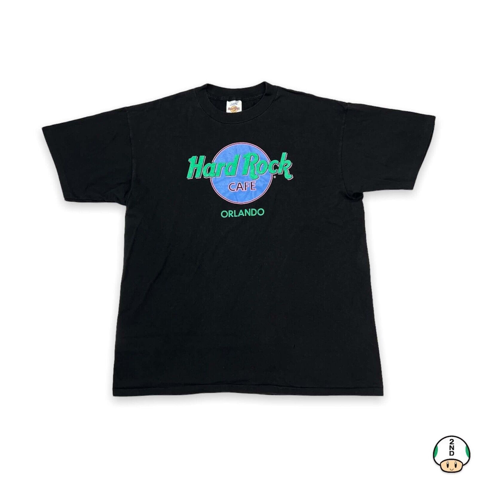 Hard Rock Cafe Vintage 90s Hard Rock Cafe T Shirt Faded Orlando Graphic Tee Size US XL / EU 56 / 4 - 1 Thumbnail