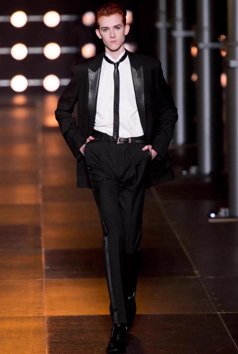 Saint Laurent Paris Saint Laurent Paris 14ss sheepskin collar gun lapel smoking Size 52R - 8 Thumbnail