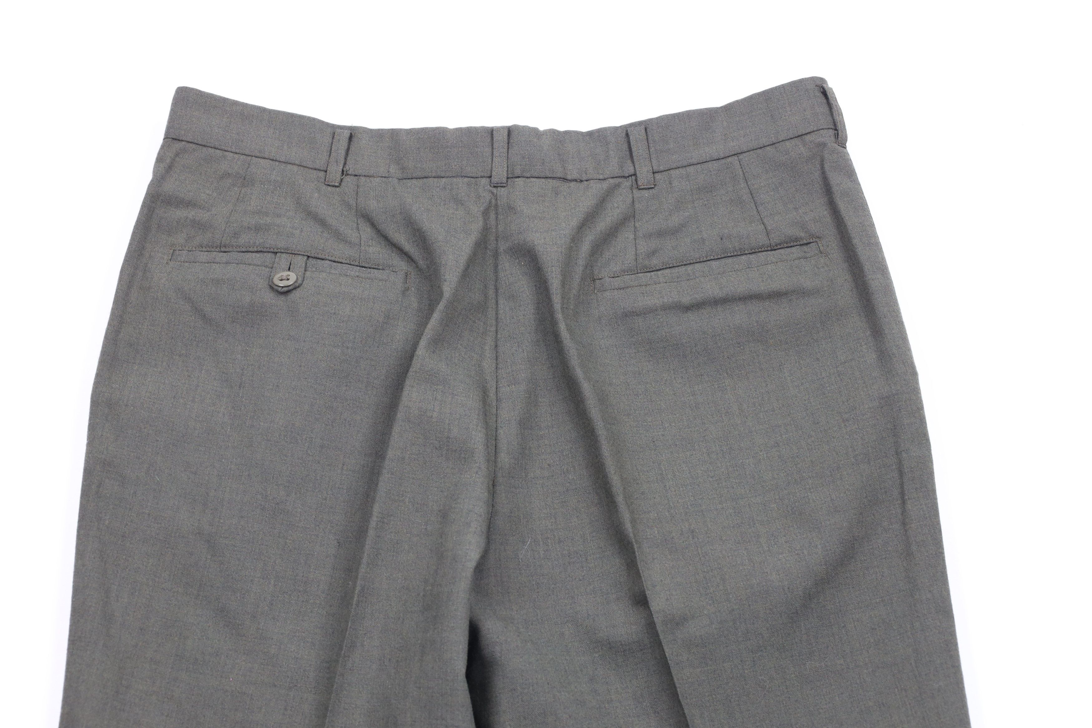 Vintage Vintage 70s Streetwear Flat Front Trousers Chino Pants Green Size US 34 / EU 50 - 9 Thumbnail