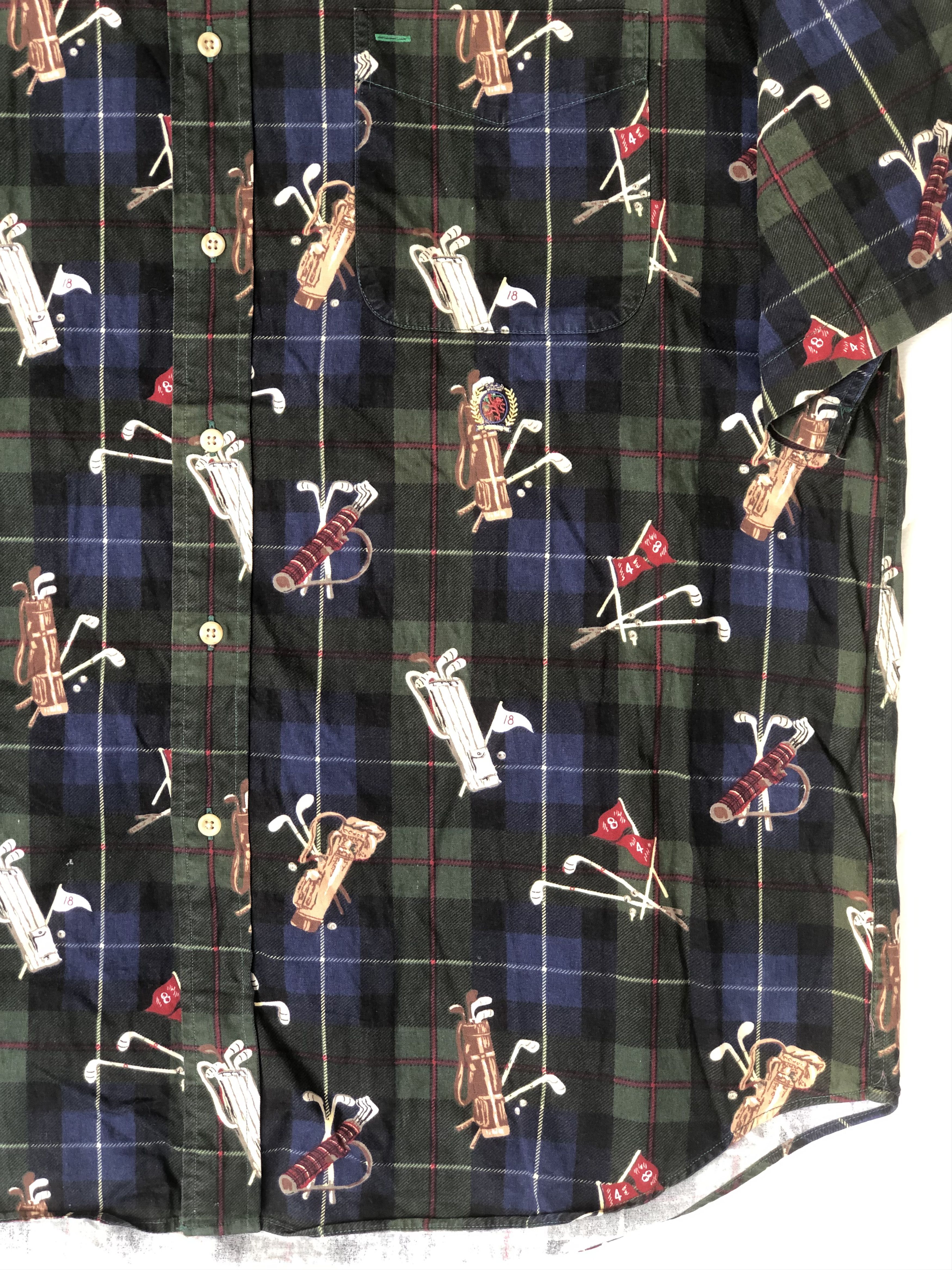 Tommy Hilfiger Vintage TOMMY HILFIGER Overprint Button Shirt Size US XL / EU 56 / 4 - 3 Thumbnail