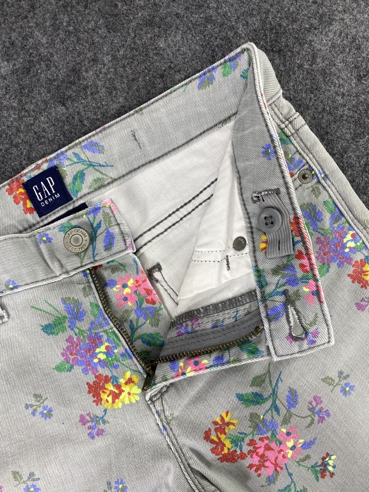 Gap × Jean GAP FLORAL SKINNY JEANS - J1082 Size 27" / US 4 / IT 40 - 7 Thumbnail
